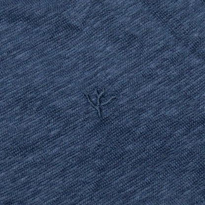 850$ ISAIA NAPOLI Dark Blue T-Shirt Short Sleeve 100% Linen - Made in Italy