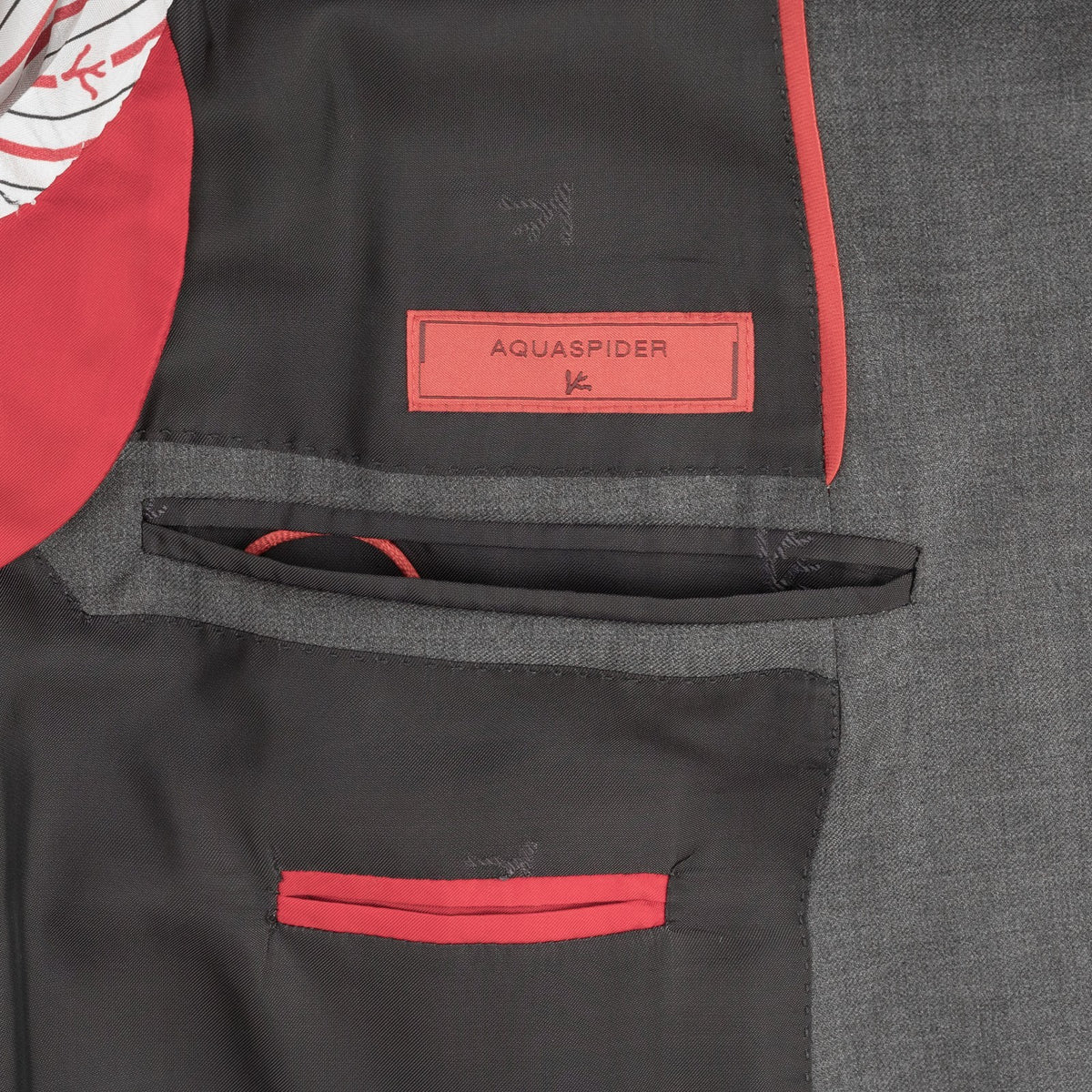$7120 ISAIA "Gregorio" Gray Suit Hand-Sewn Aquaspider Water Repellent Wool