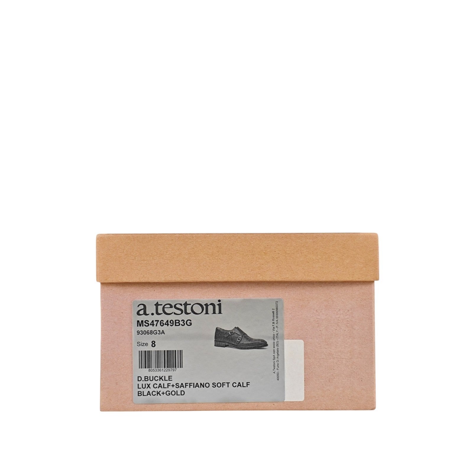 1250$ TESTONI Black Double Monk Shoes Saffiano Soft Calf 8 UK / 9 US / 42 IT