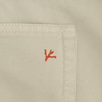 690$ ISAIA NAPOLI Beige Denim Cotton Stretch 5 Pockets Pant Regular 42 US 58 EU