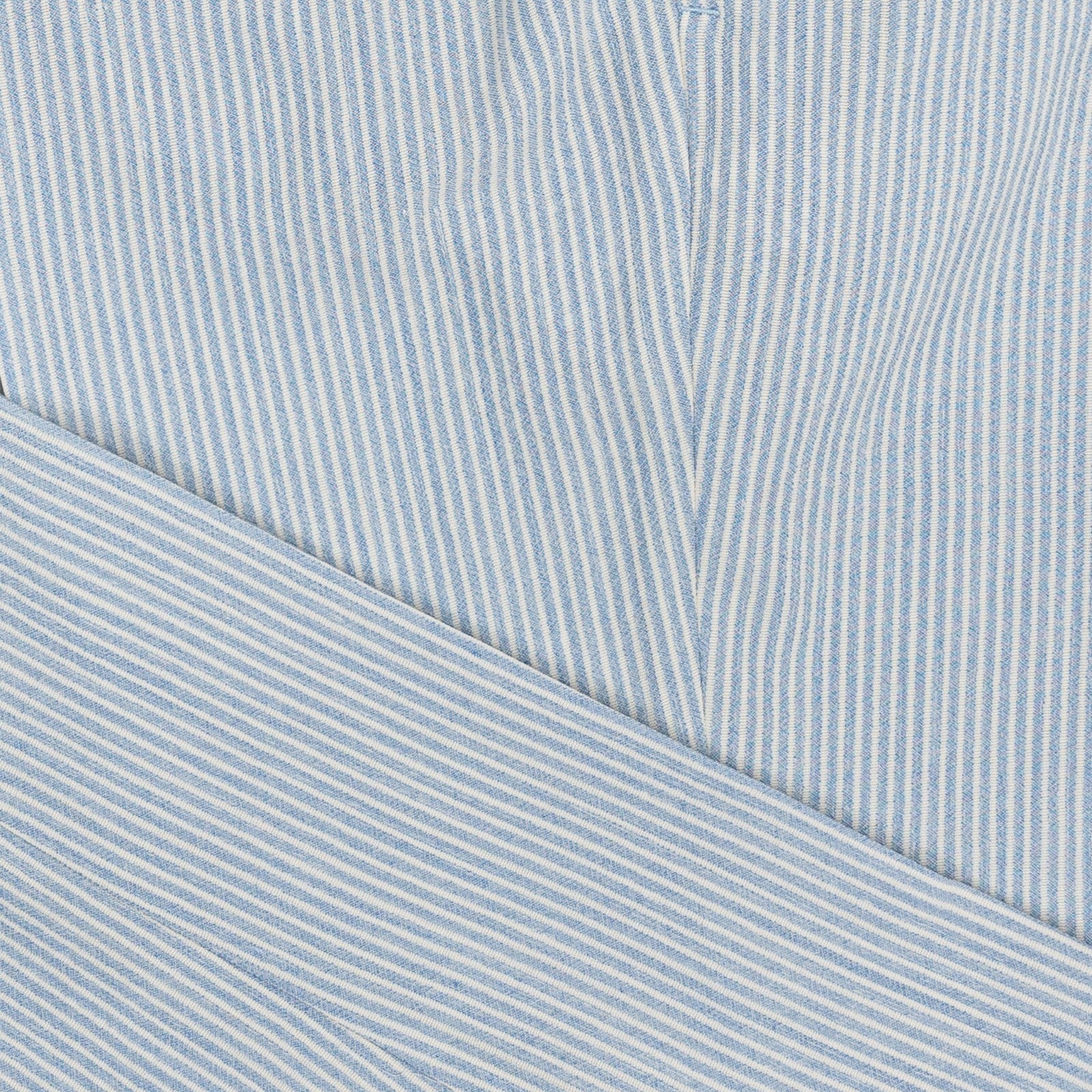 670$ RUBINACCI NAPOLI "Manny" Blue High Rise Pant Wool Silk Linen 28 US / 44 EU