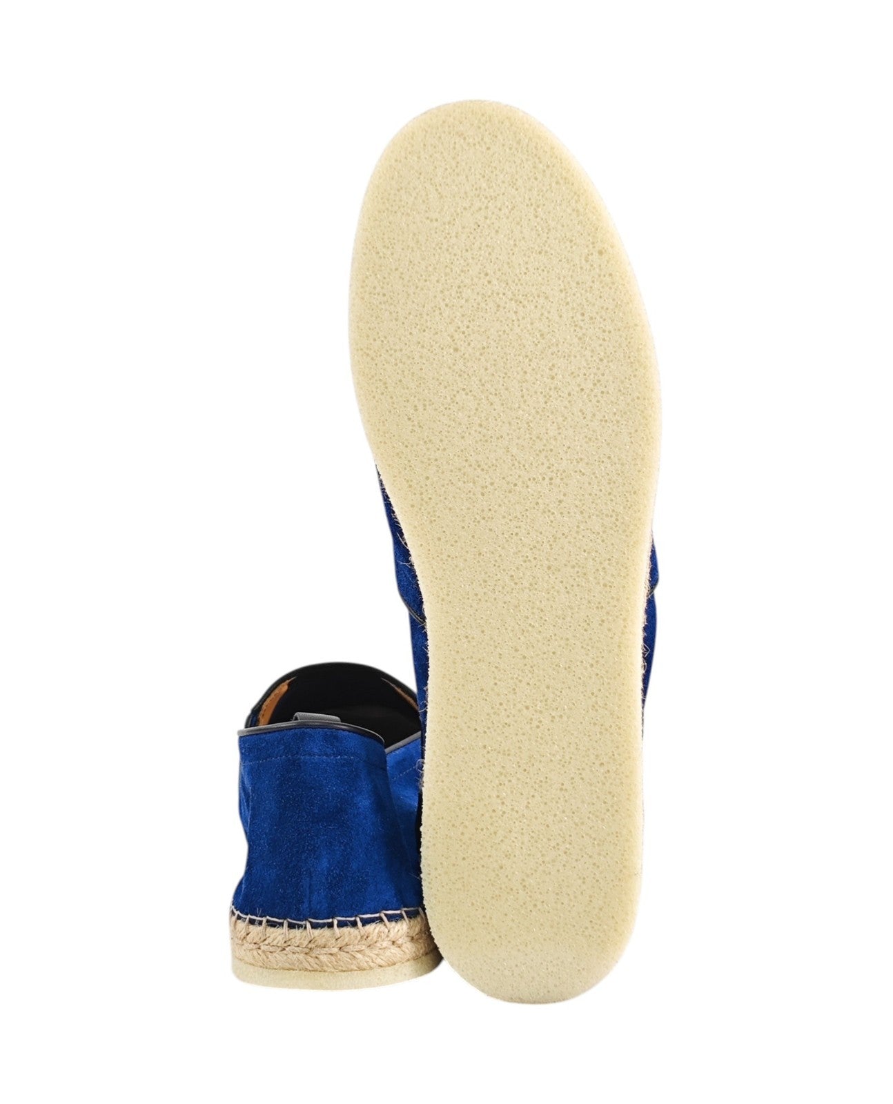 650$ TESTONI Espadrillas Shoes Antique Lux Calf Blue Indigo 8 UK / 9  US / 42 IT