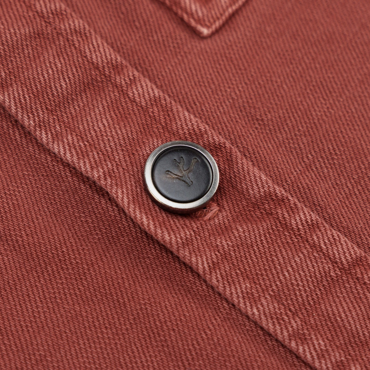 $1350 ISAIA NAPOLI Red Hand-Sewn Overshirt Jacket Cotton Size L - Made in Italy