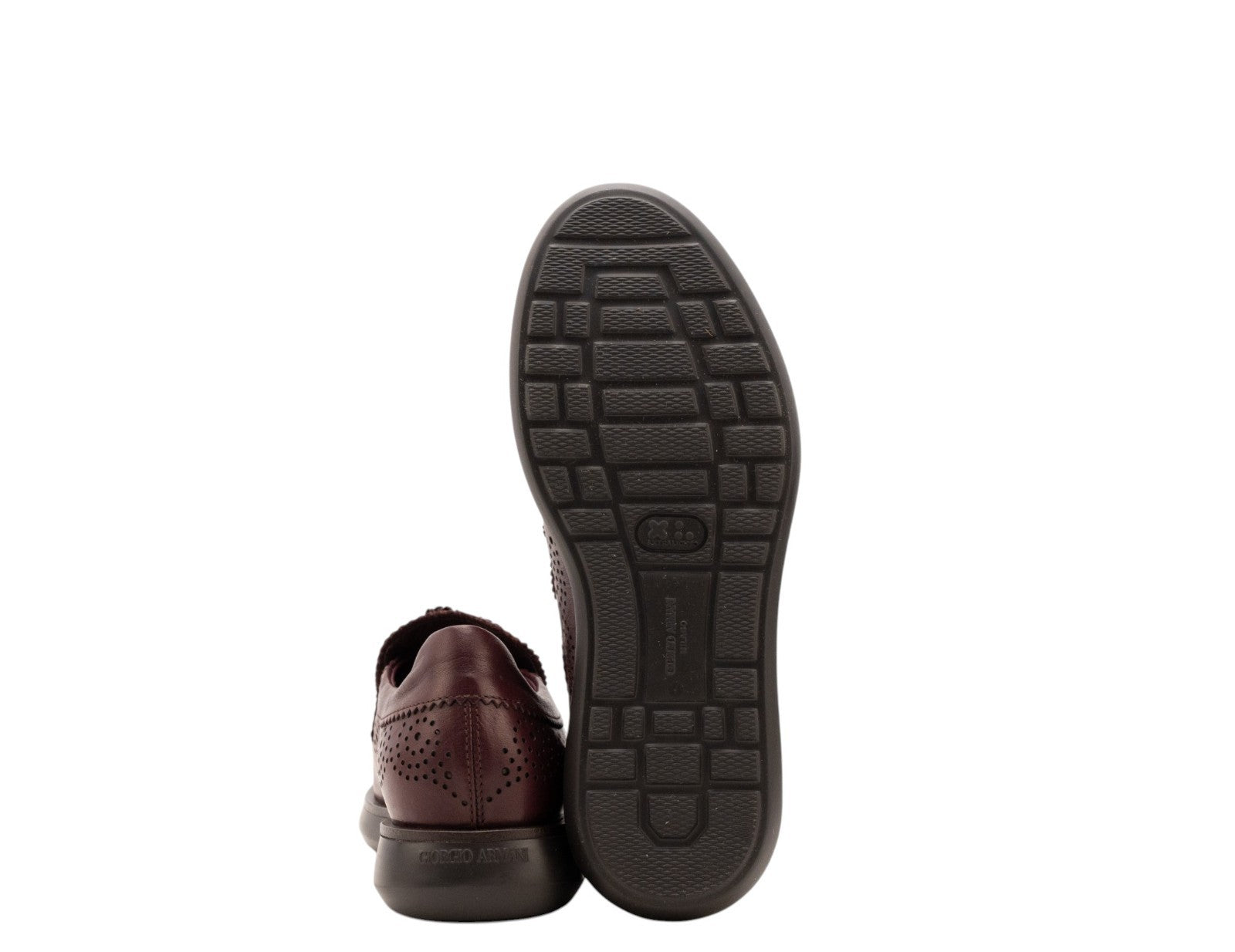 1020$ GIORGIO ARMANI Shoes Tassel Loafers Brogue Wine Leather 6 UK  7 US  40 IT