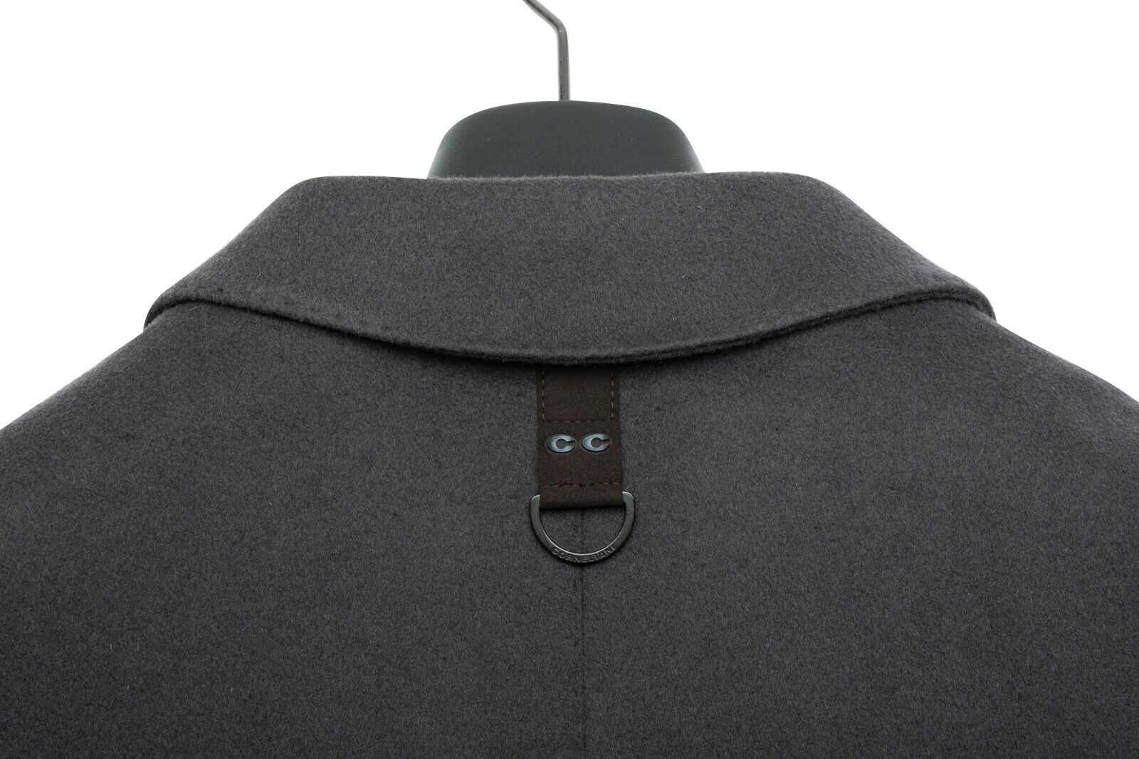 1100$ CORNELIANI Coat Grey Double Breasted Wool / Cashmere 40 US / 50 EU Regular