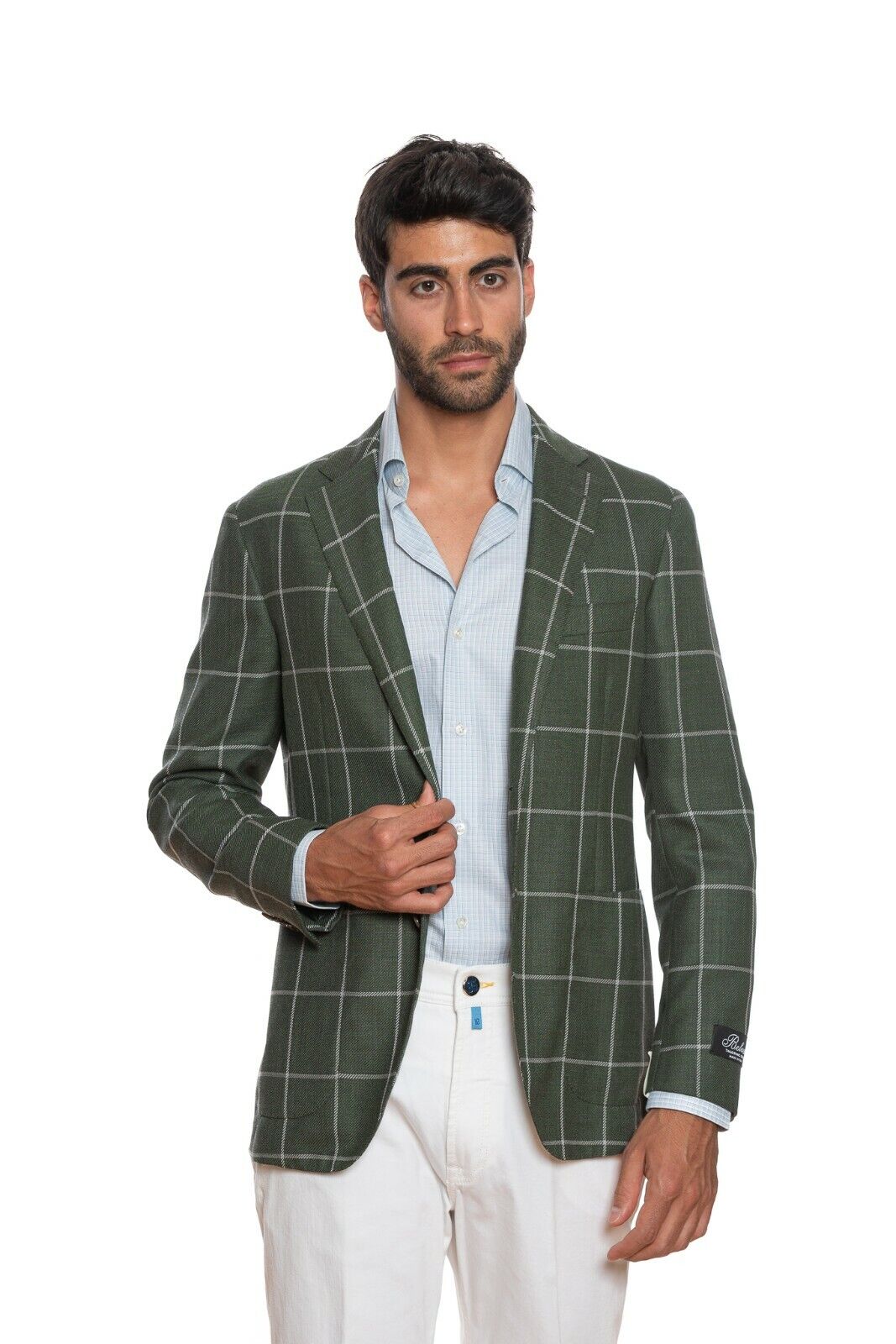 2100$ BELVEST Jacket Dark Green Checks Light Wool Drop 7 JACKETINTHEBOX Edition