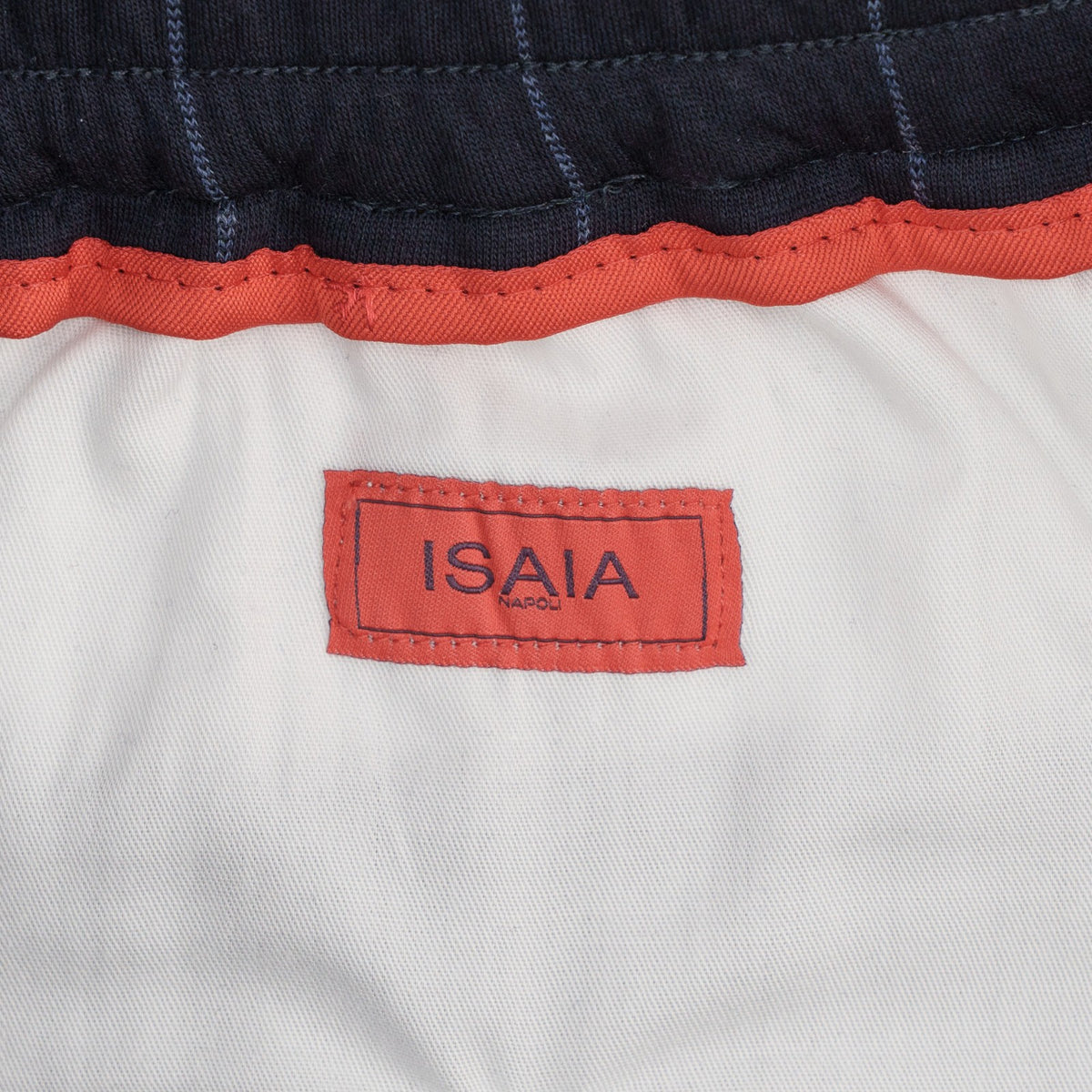 1300$ ISAIA NAPOLI Blue Navy Striped Drawstring Pant Wool Jersey 34 US / 50 EU