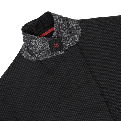 $6600 ISAIA NAPOLI "Marechiaro" Black Suit Fine Wool 4 Season 46 US / 56 EU 8R