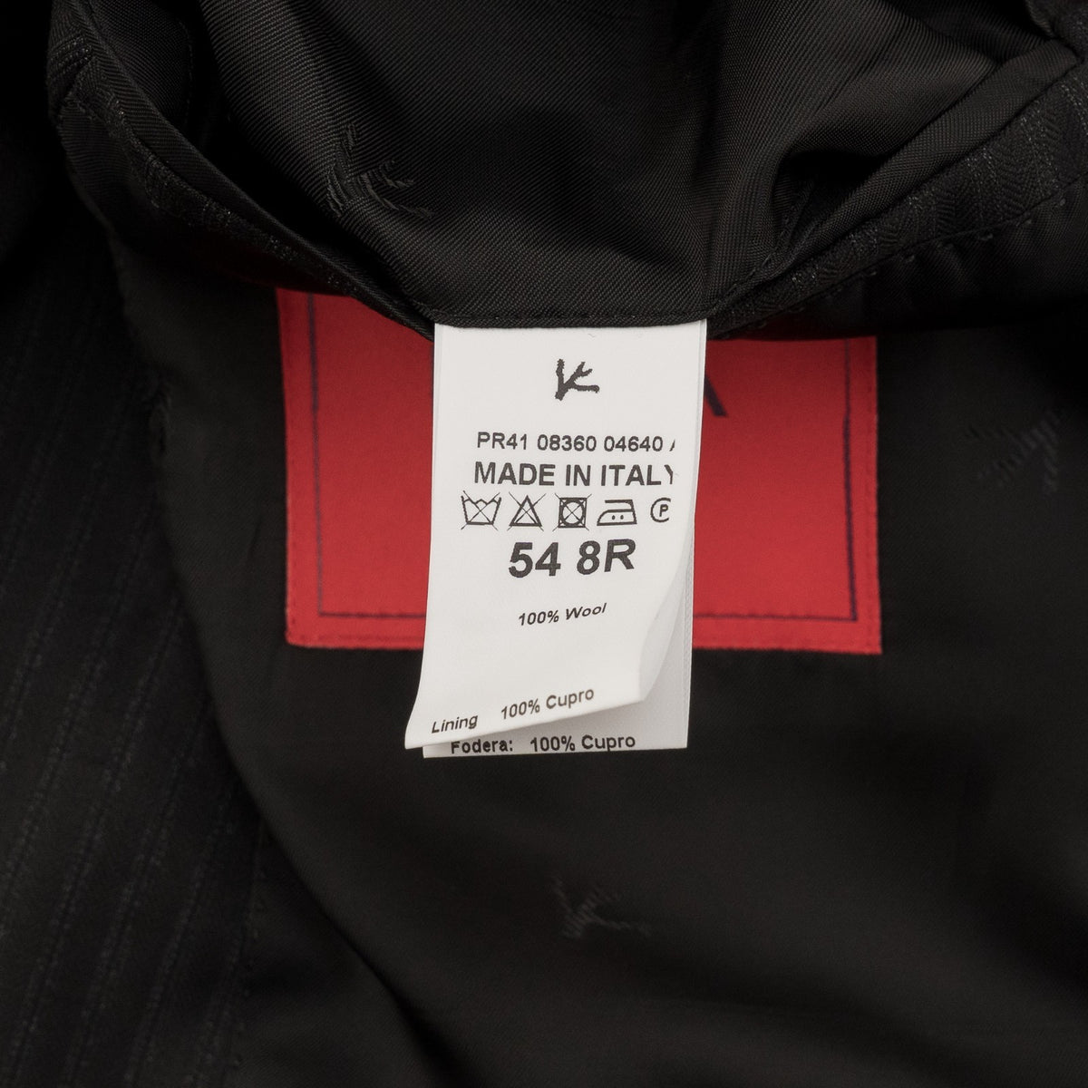 $6600 ISAIA "Gregorio" Black Hand-Sewn Suit Fine Wool Striped 44 US / 54 EU 7R