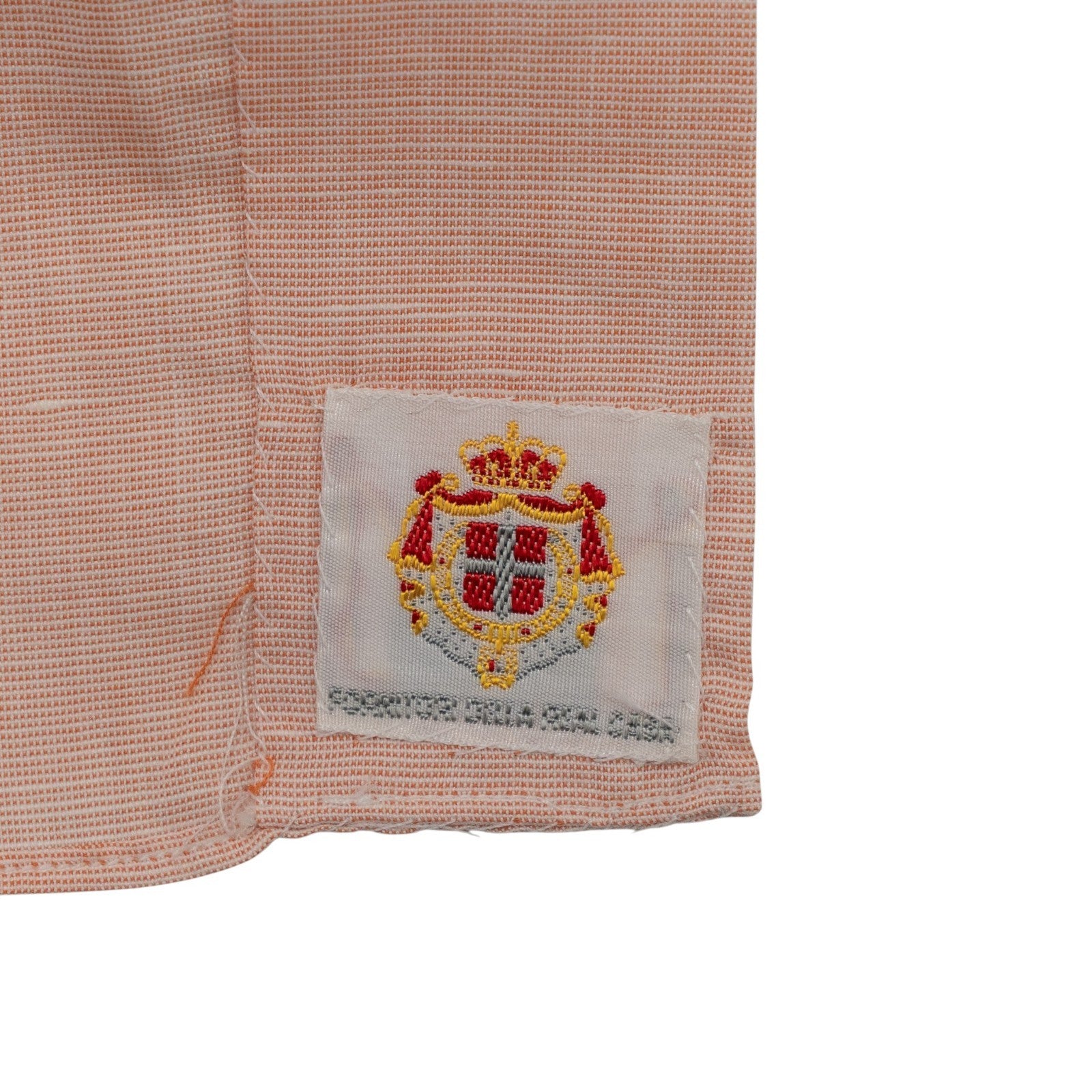 450$ LUIGI BORRELLI Dress Shirt Solmon Pink 100% Cotton 8 Hand Steps 15.5-39