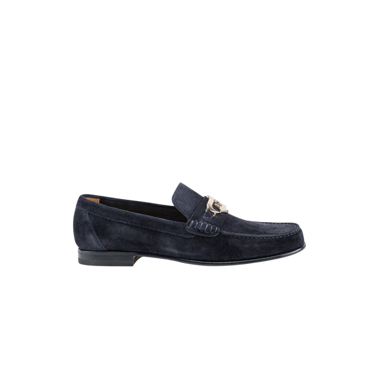 1200$ TESTONI "Bracciano" Unlined Loafer Suede Calf Navy 8 UK / 9 US / 42 IT