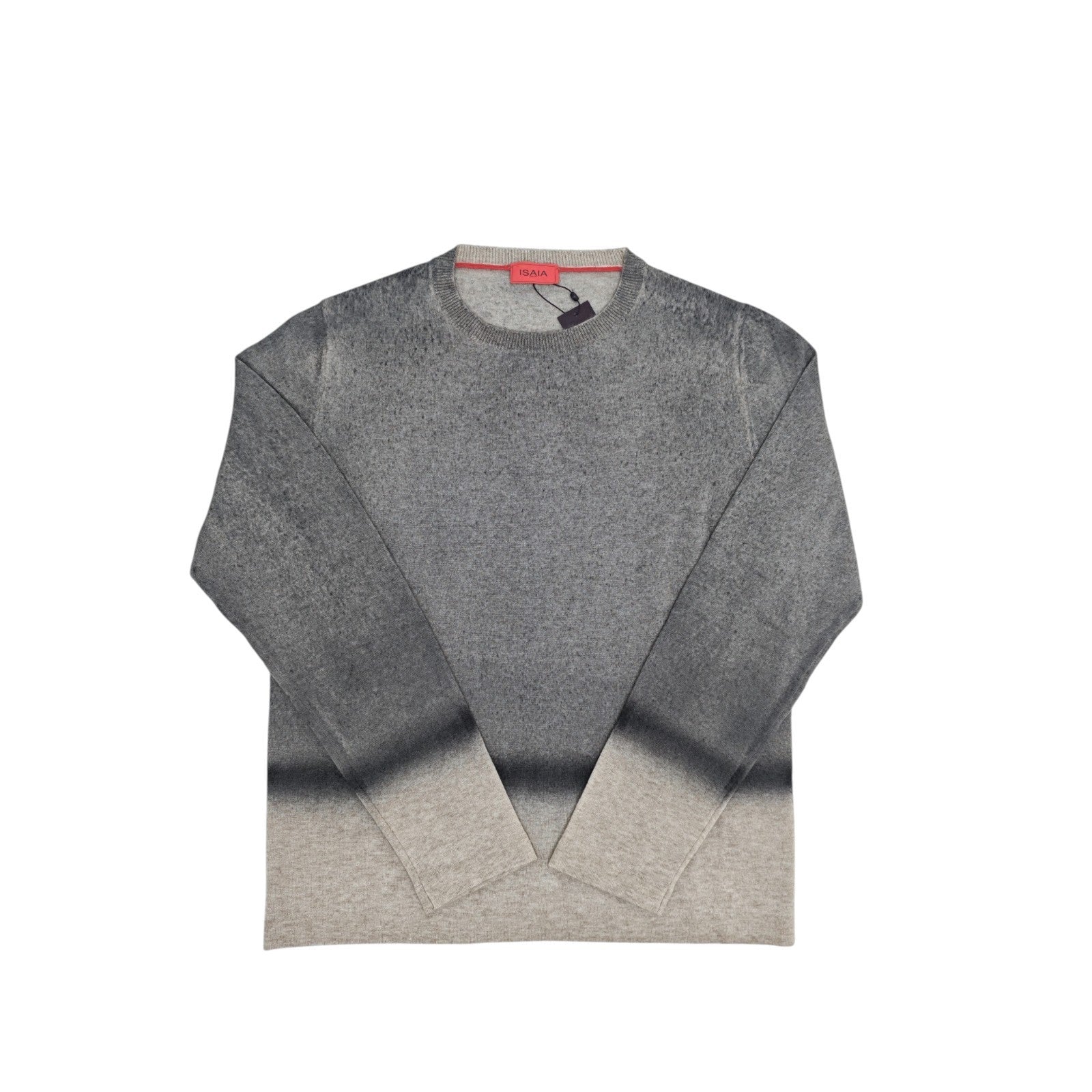 2200$ ISAIA NAPOLI Gray Crewneck Sweater Ultra Soft Cashmere - Silk Size M