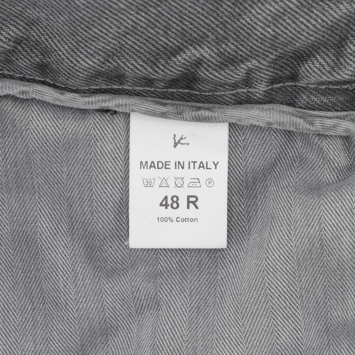 795$ ISAIA NAPOLI "Chiaia" Gray Denim Jeans 5 Pocket Pant Cotton 32 US / 48 EU