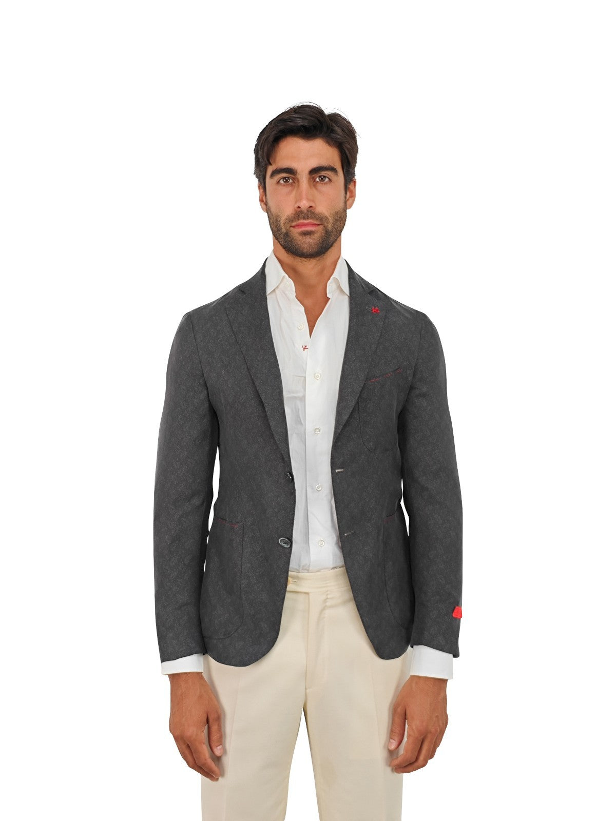 $5500 ISAIA NAPOLI "MARADONA 10" Gray Hand Sewn Jacket Sport Coat 100% Silk