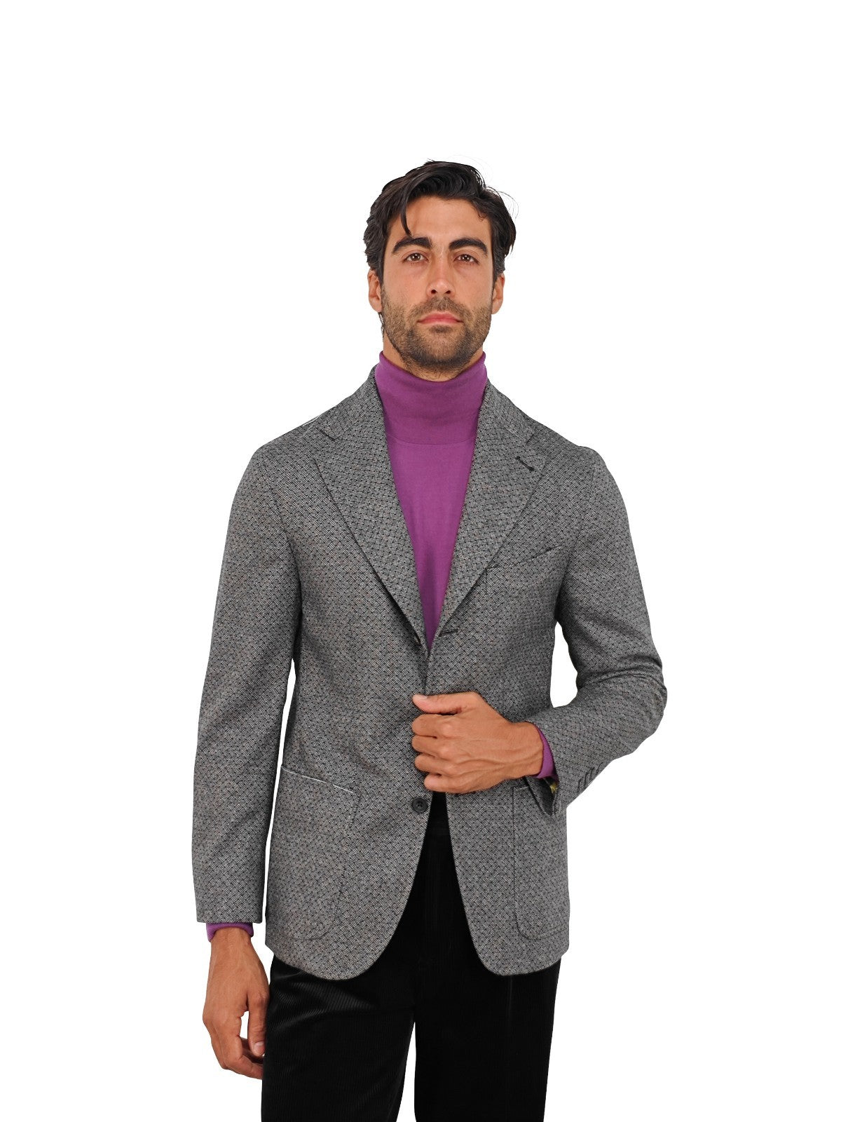 $2200 RUBINACCI NAPOLI Gray Jacket Blazer 100% Soft Cashmere Handmade in Napoli