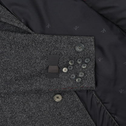 7400$ ISAIA NAPOLI Dark Gray Overcoat Coat Wool & Cashmere 42 US / 52 IT