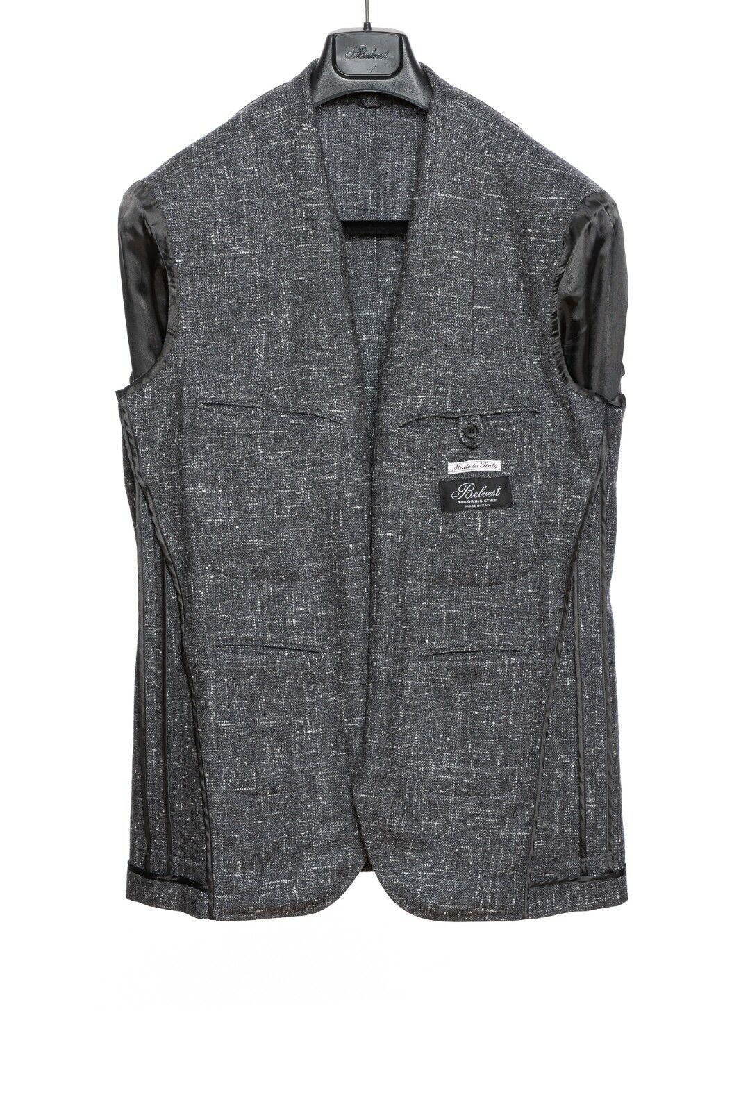 $2295 BELVEST Gray Wool Cashmere Silk Jacket 42 US / 52 EU Drop 8R  F/W 2018