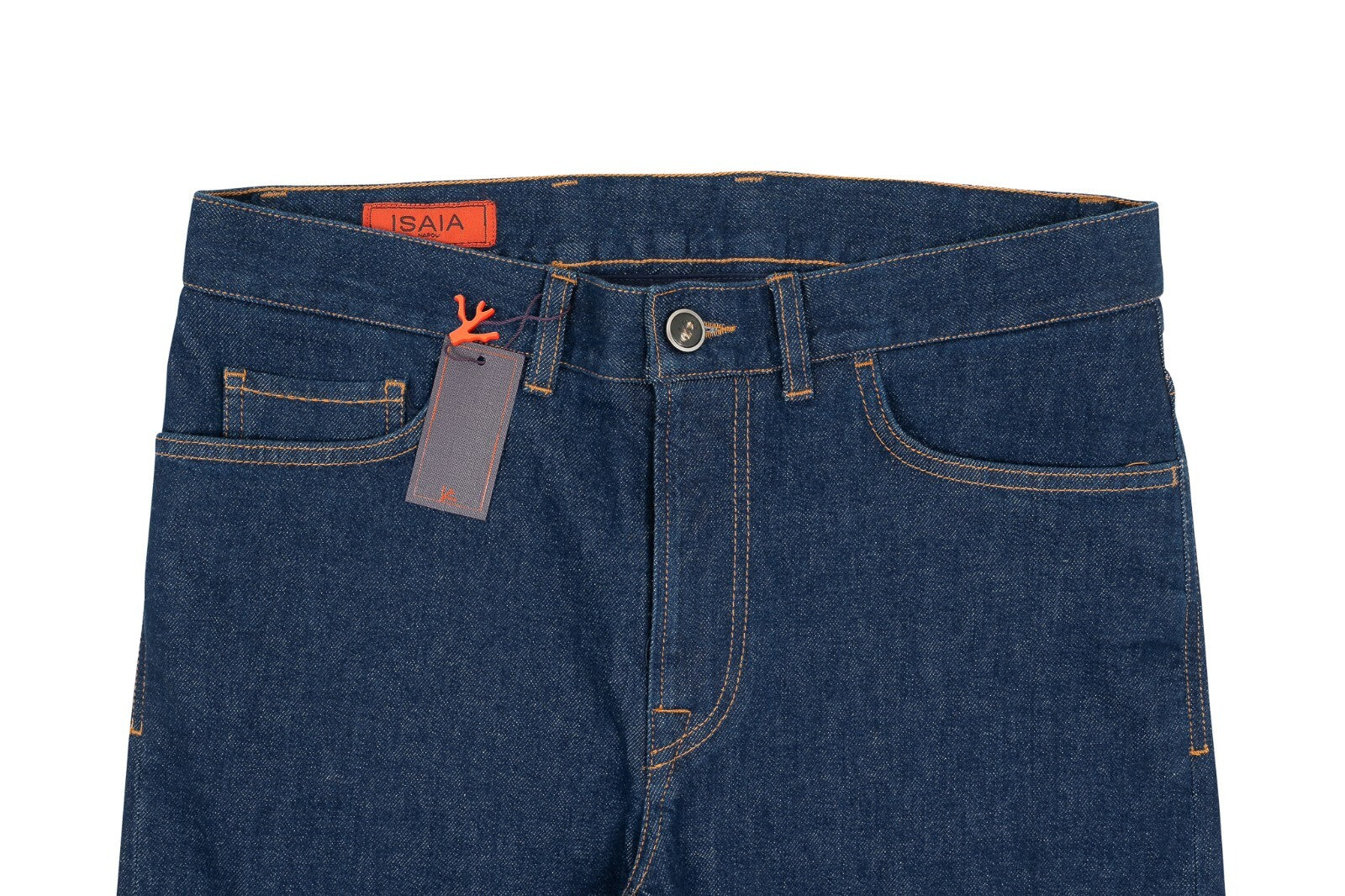 750$ ISAIA NAPOLI Blue Denim Jeans Trousers Pant Cotton 32 US / 48 EU R