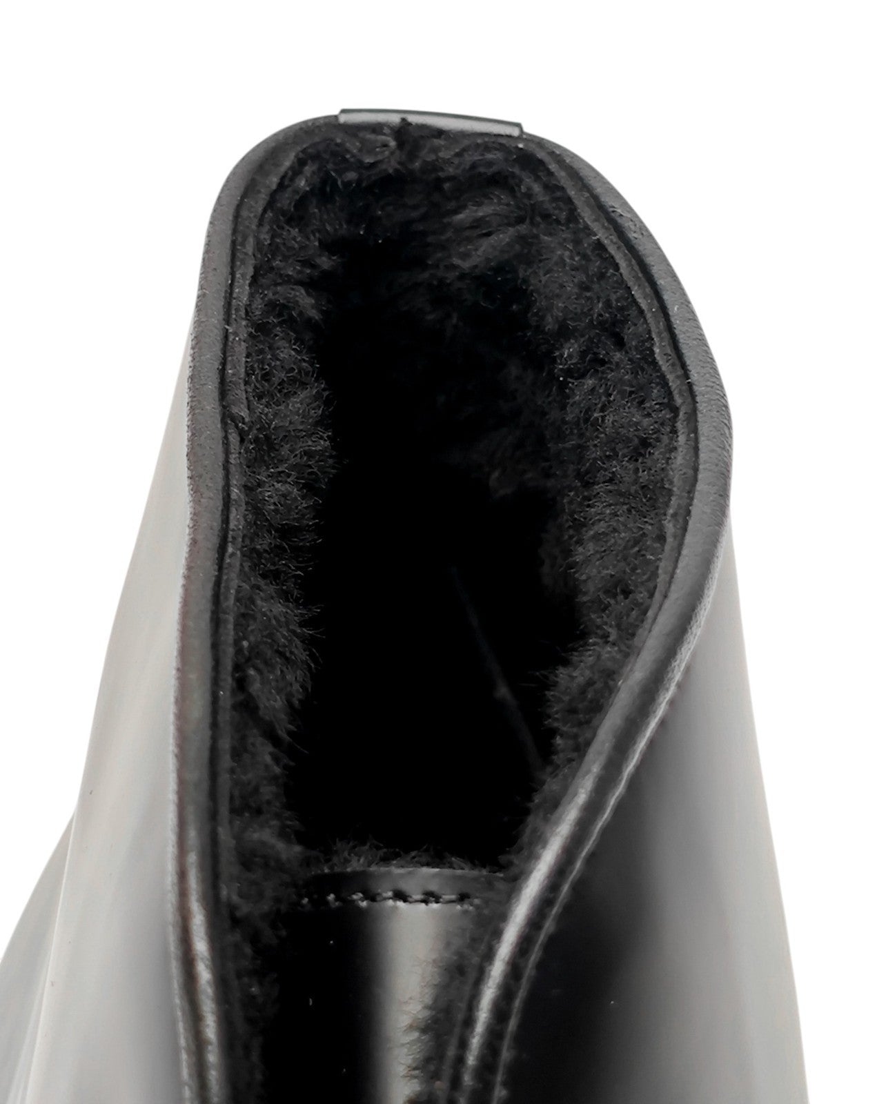 1300$ TESTONI "Arezzo" Black Desert Boot Calf + Fur Lining 8 UK / 9 US / 42 IT