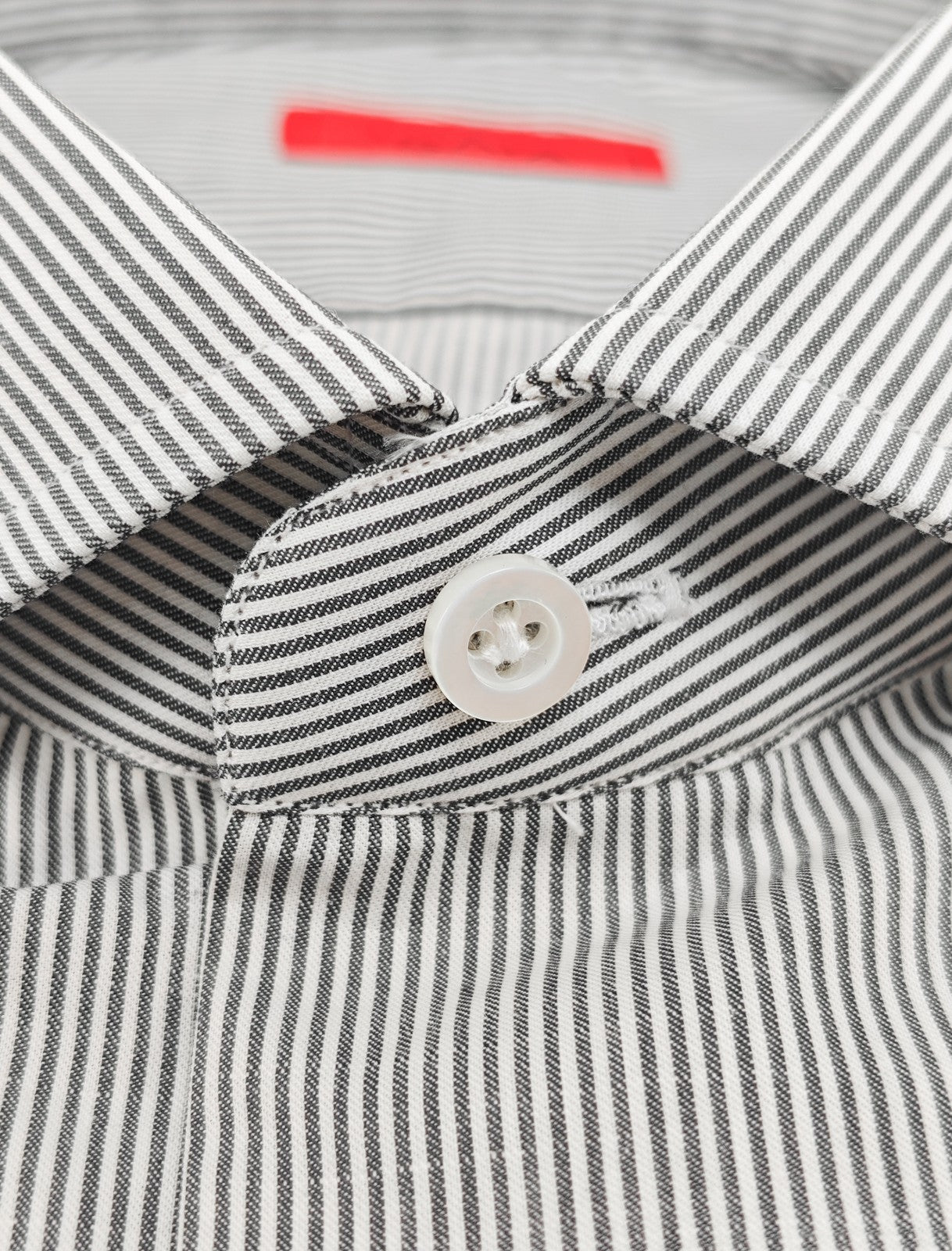 730$ ISAIA NAPOLI "Mix" Dress Shirt Gray Striped Lightwheight Cotton 15.75 - 40