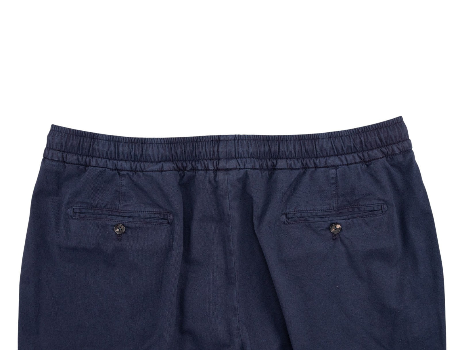 1050$ ISAIA NAPOLI Blue Indigo Drawstring Pant Cotton Relaxed 42 US / 58 IT
