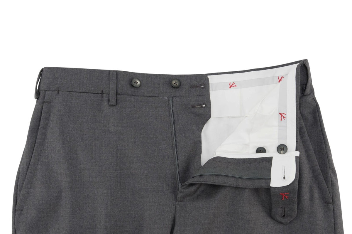 $7120 ISAIA "Gregorio" Gray Hand-Sewn Suit Fine Wool Aquaspider 38 US / 48 EU 7R