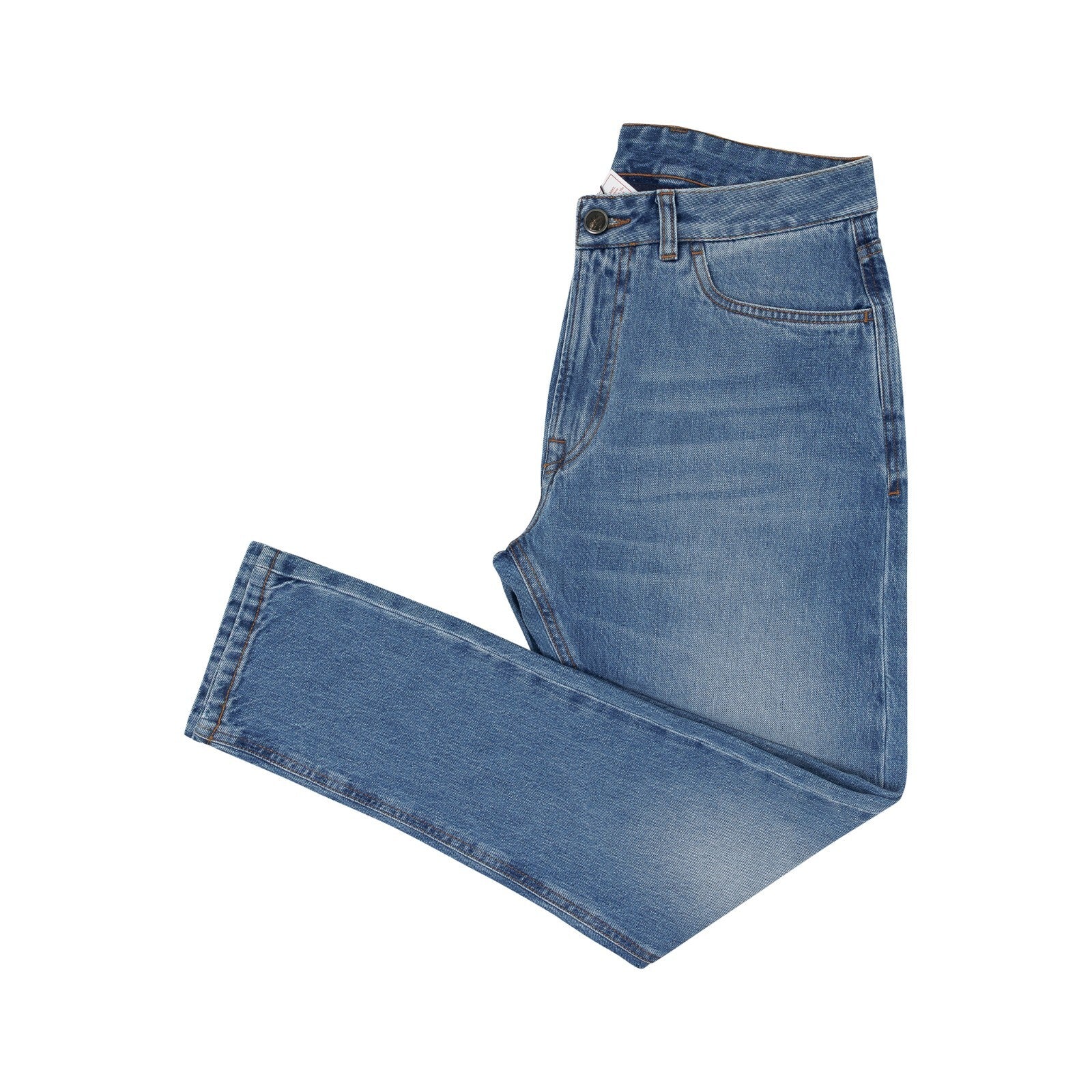 750$ ISAIA NAPOLI  Blue Denim Jeans Trousers Pant Cotton 32 US / 48 EU