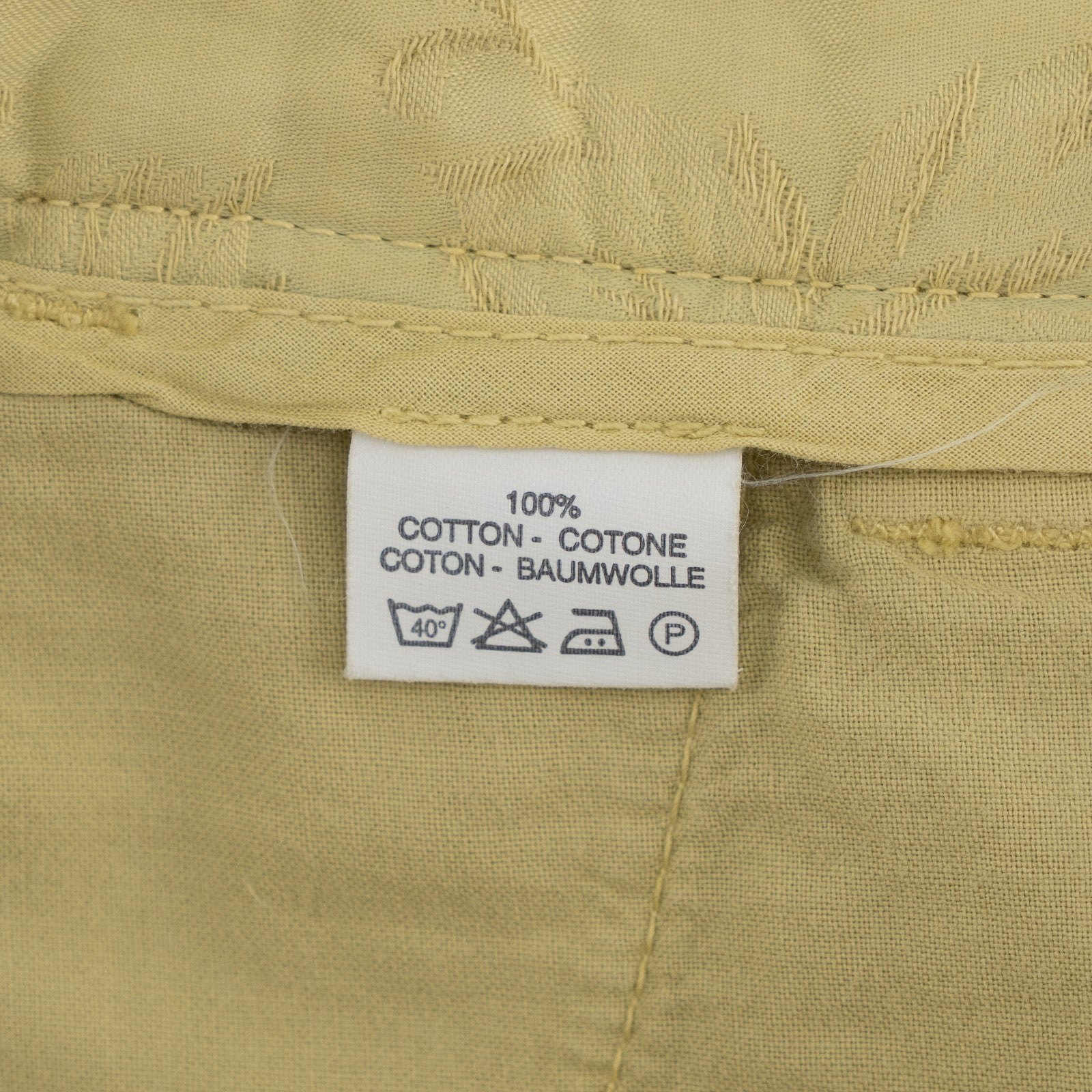 750$ ETRO MILANO Washed Yellow Cotton Twill Pant Straight Leg 30 US / 46 EU