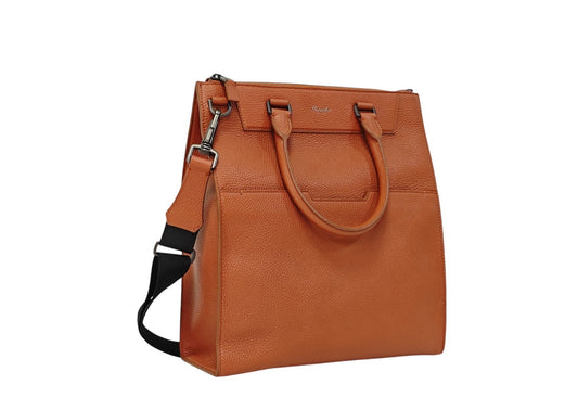 1500$ PINEIDER FIRENZE "Bottolato" PC Briefcase Shopping Tote Bag Grain Calf Rum