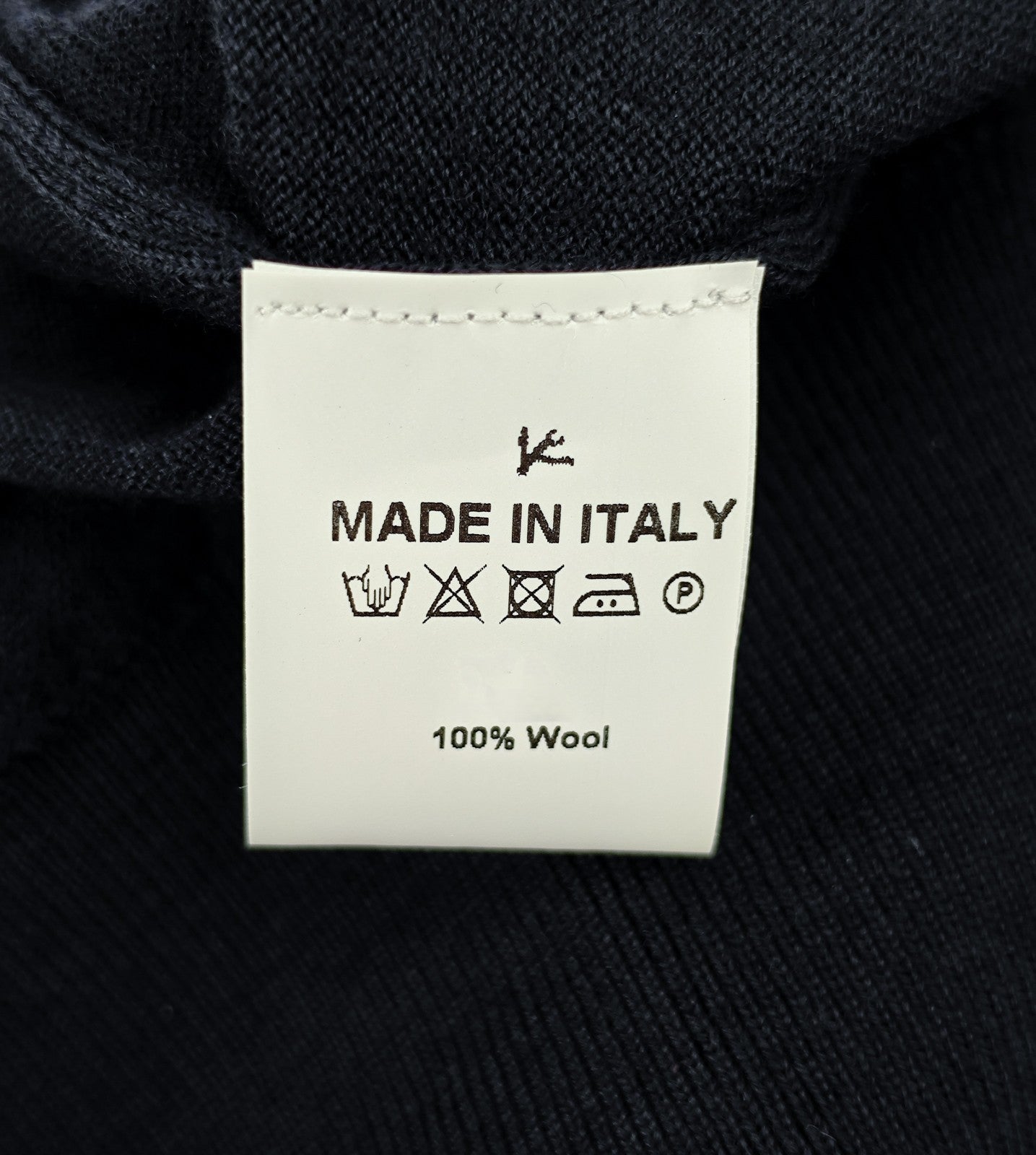 1100$ ISAIA NAPOLI Blue Petroleum Crewneck Sweater Fine Wool Tailored Fit
