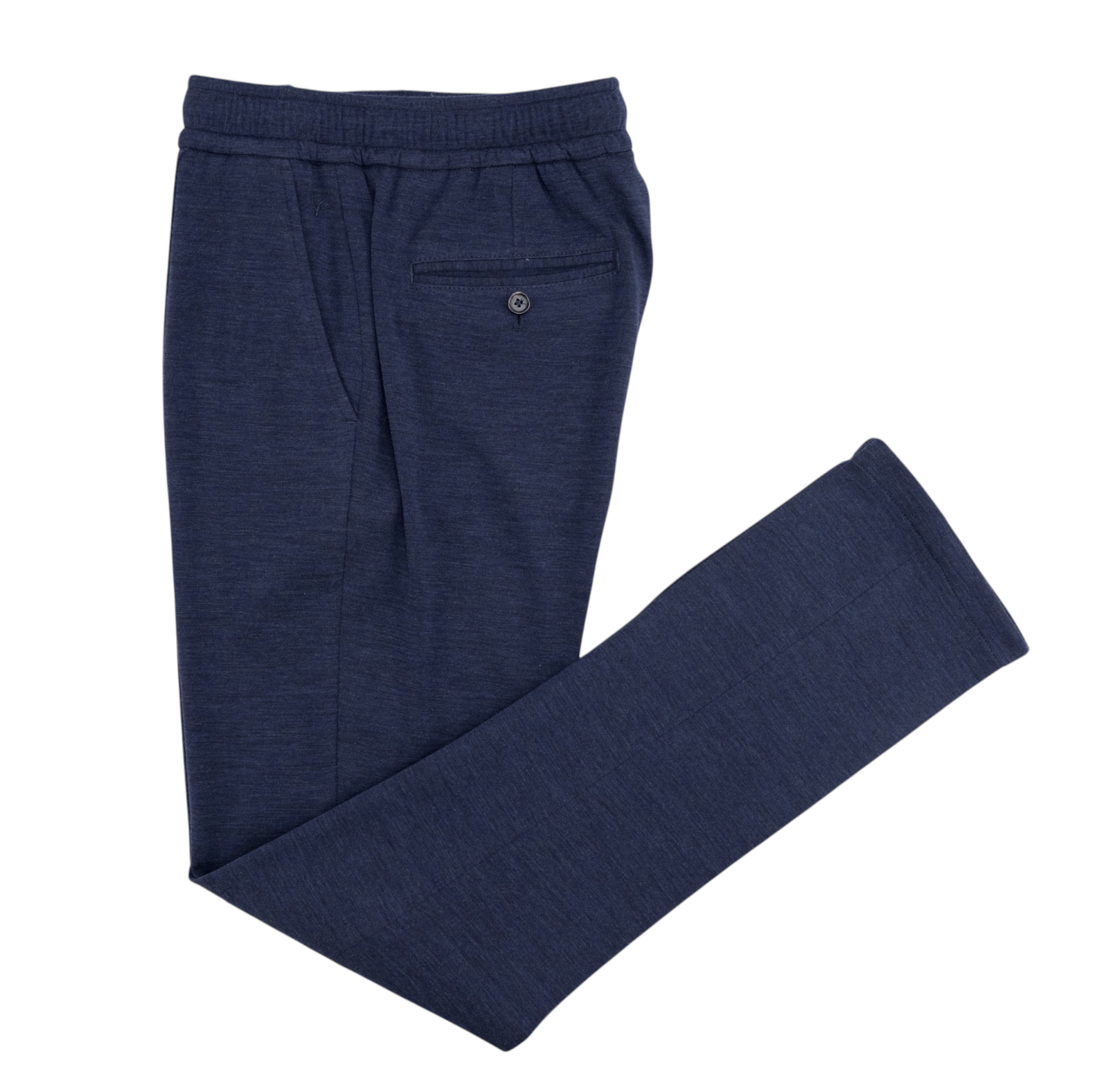 1285$ ISAIA "Comfort Project" Blue Drawstring Pant Wool Relaxed Tapered Fit
