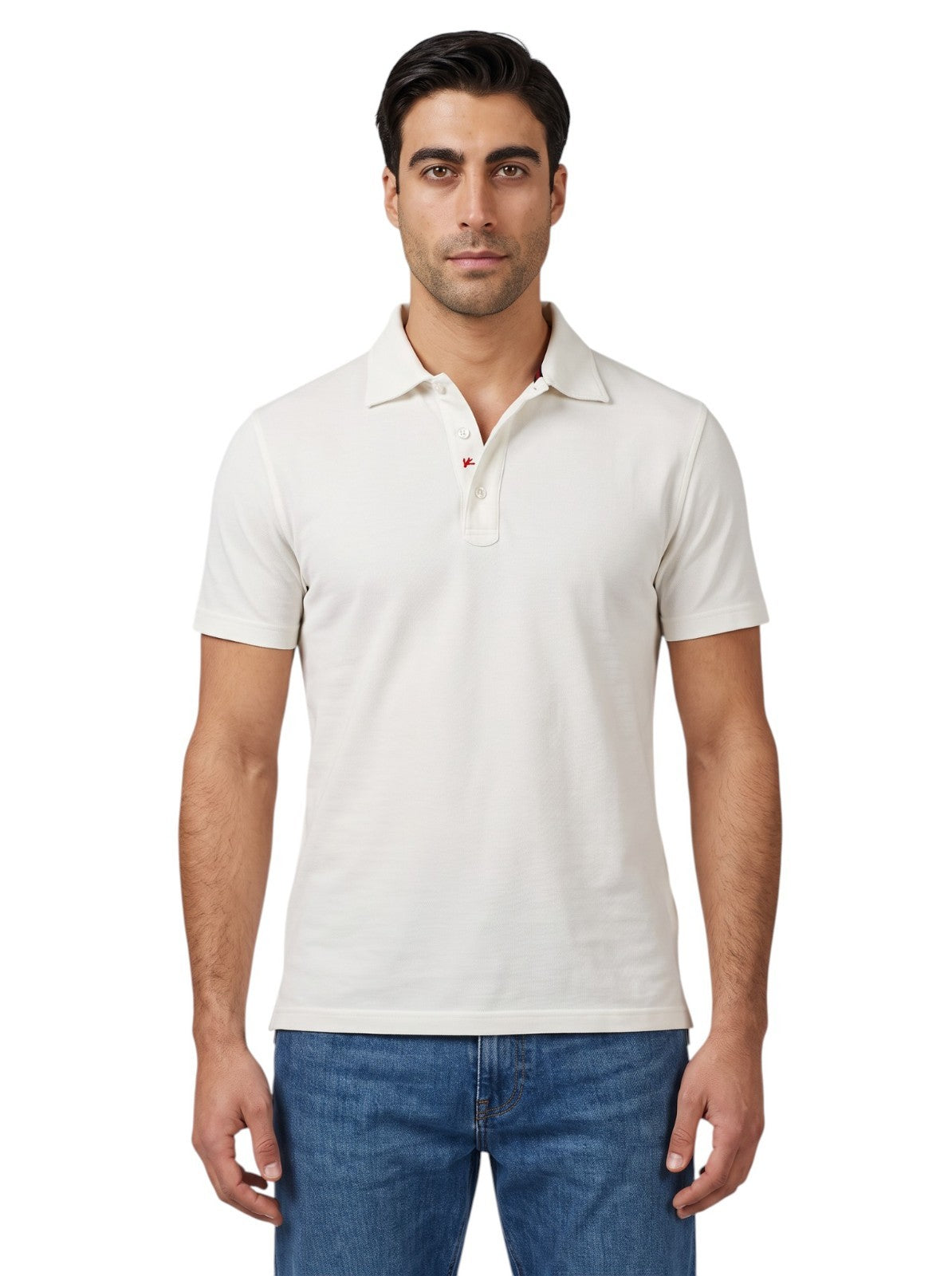 695$ ISAIA NAPOLI White Short Sleeve Polo Jersey Cotton Size XXL - Made in Italy