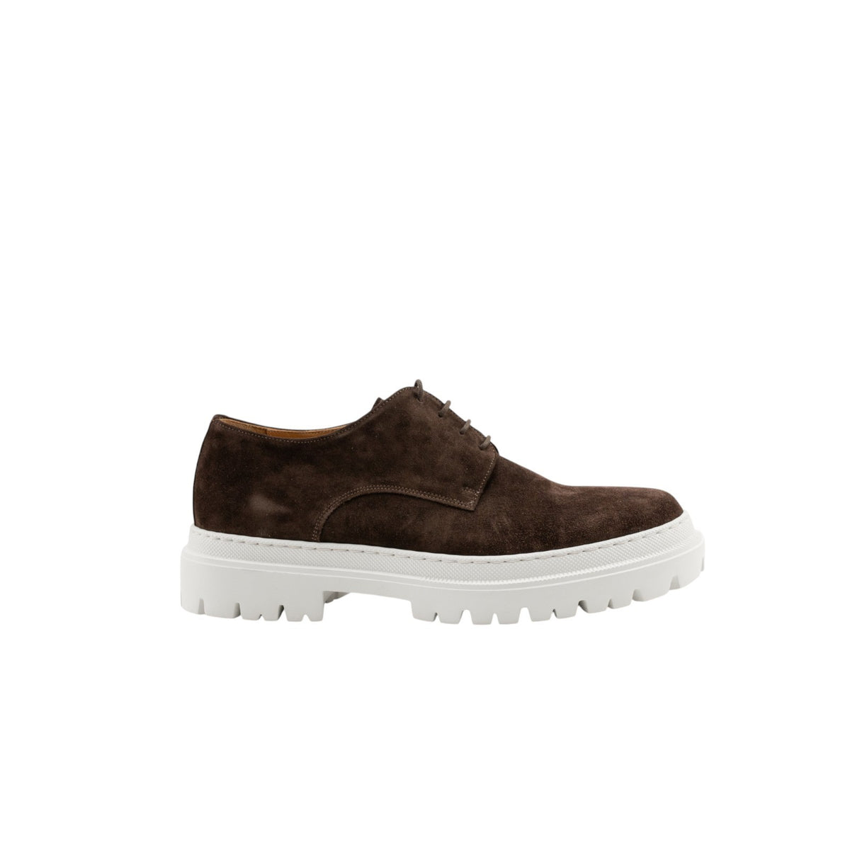 1050$ TESTONI "Mantova" Derby Brown Sneaker Suede Cigar 8 UK  10 US  42 IT