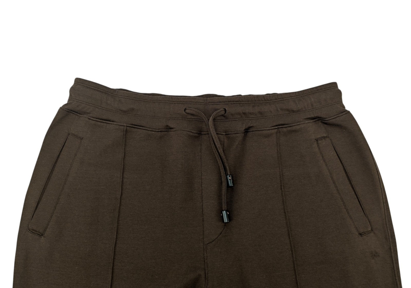 $2750 ISAIA NAPOLI "Logo" Brown Full Zip Tracksuit Jogging Jersey Cotton Size XL