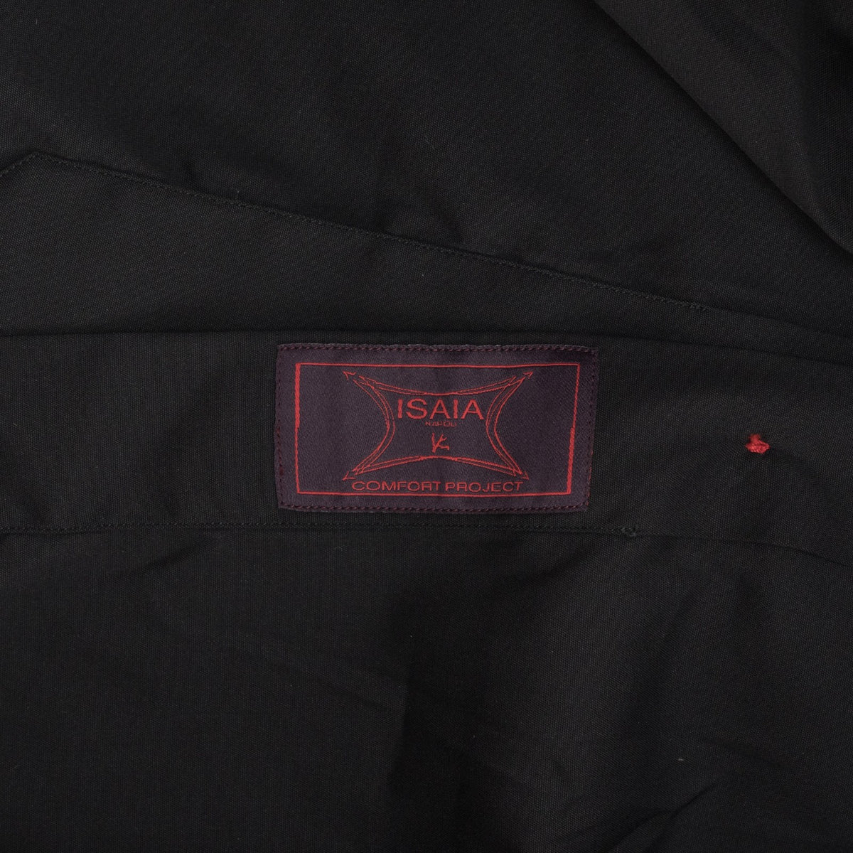 730$ ISAIA NAPOLI "Comfort Project" Black Hand-Sewn Dress Shirt Stretch Cotton