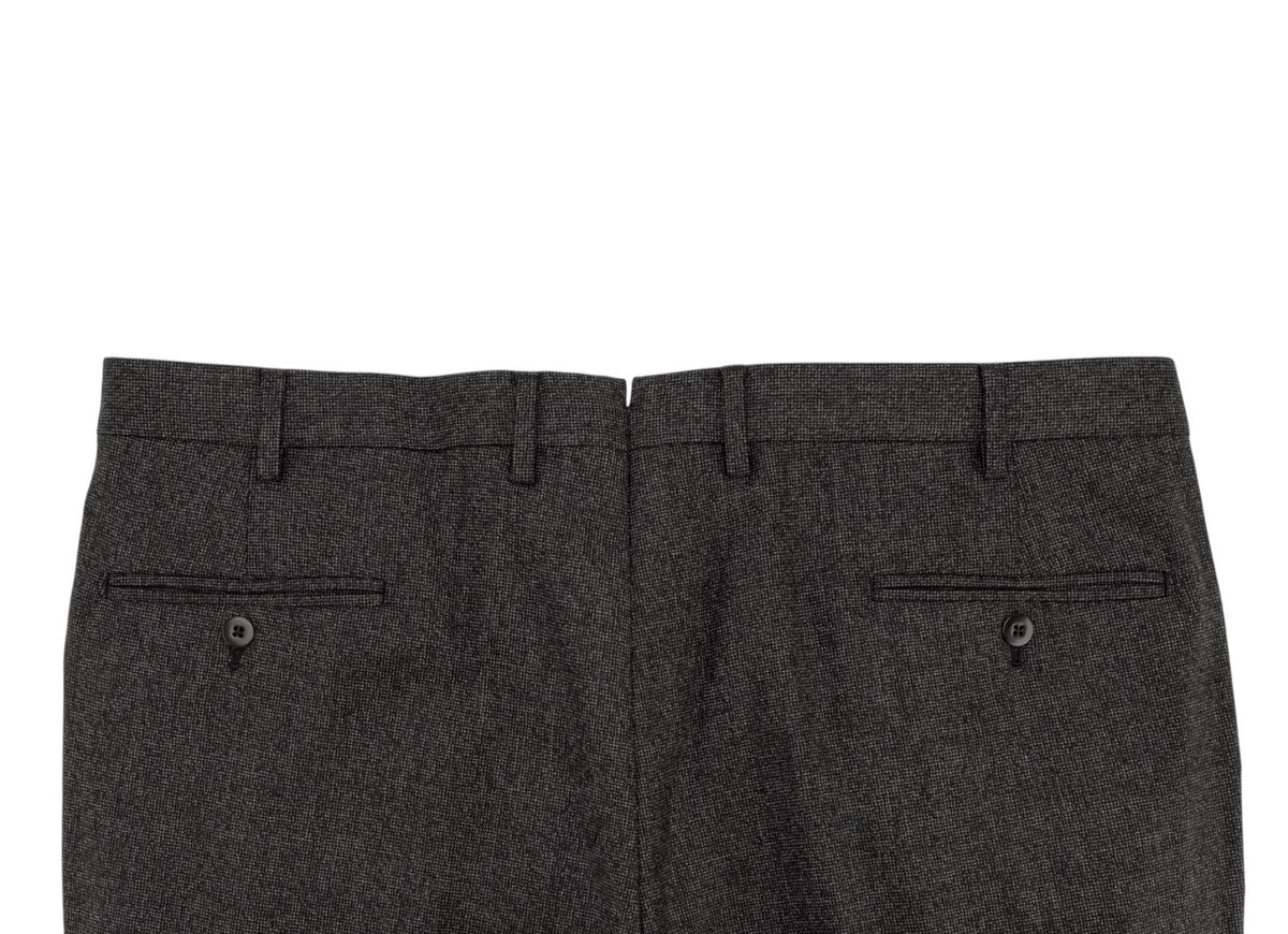 $2400 RAFFAELE CARUSO Dark Gray 3/2 Roll Suit Wool Textured 46 US / 56 EU