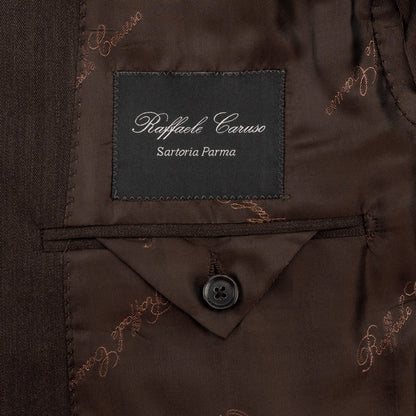 $2400 RAFFAELE CARUSO Brown Suit LORO PIANA Wool 130's Herringbone 40 US / 50 EU