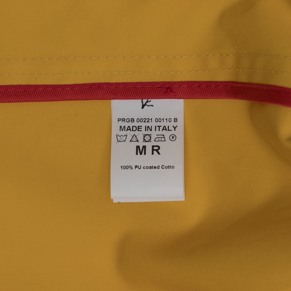 5500$ ISAIA NAPOLI Parka Zip Raincoat Yellow Coated Waterproof Cotton Size M