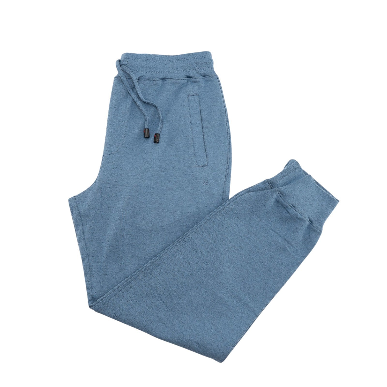 1100$ ISAIA NAPOLI Aviator Blue Drawstring Track Pant Jersey Cotton Size M