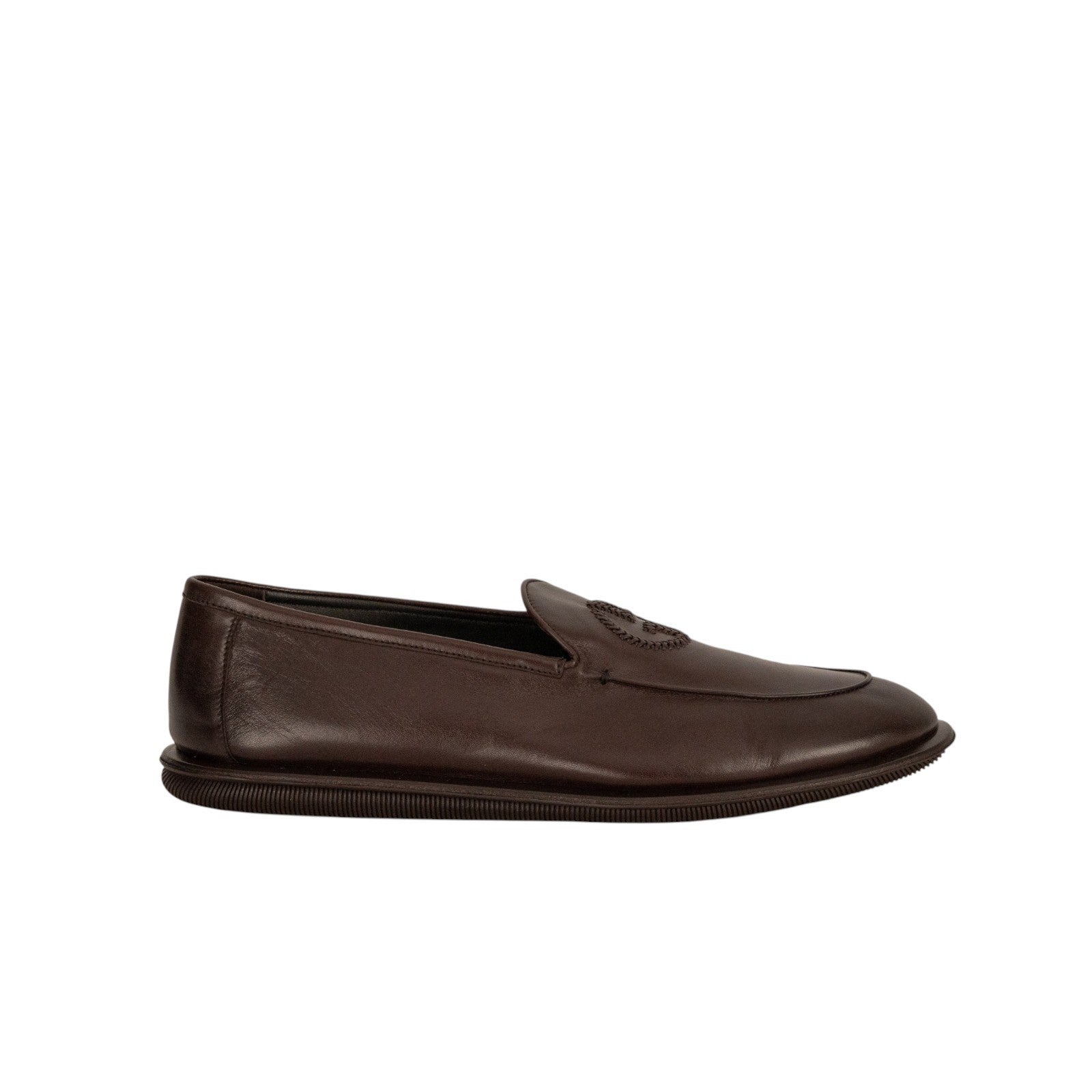 900$ GIORGIO ARMANI Shoes Sneakers Logo Espresso Leather 10.5 UK 11.5 US 44.5 IT
