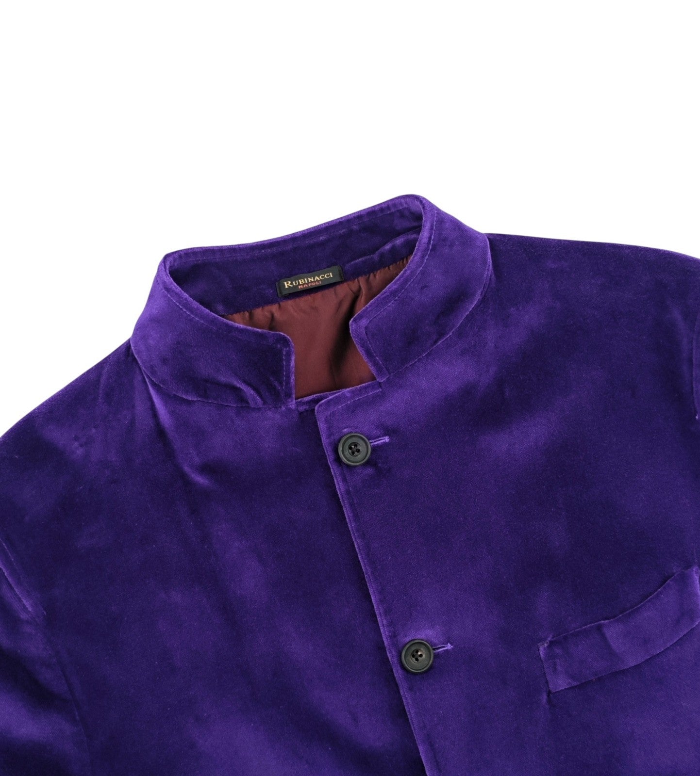 $1960 RUBINACCI NAPOLI "Vienna" Violet Guru Jacket Velvet Cotton 48 US / 58 EU