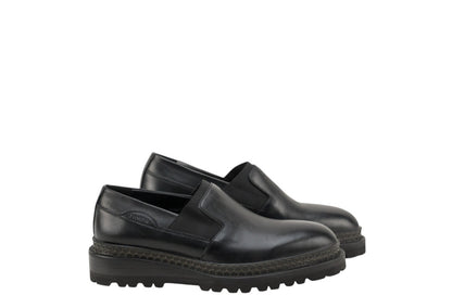$950 TESTONI BOLOGNA Slip-On Sport Napa Calf Black