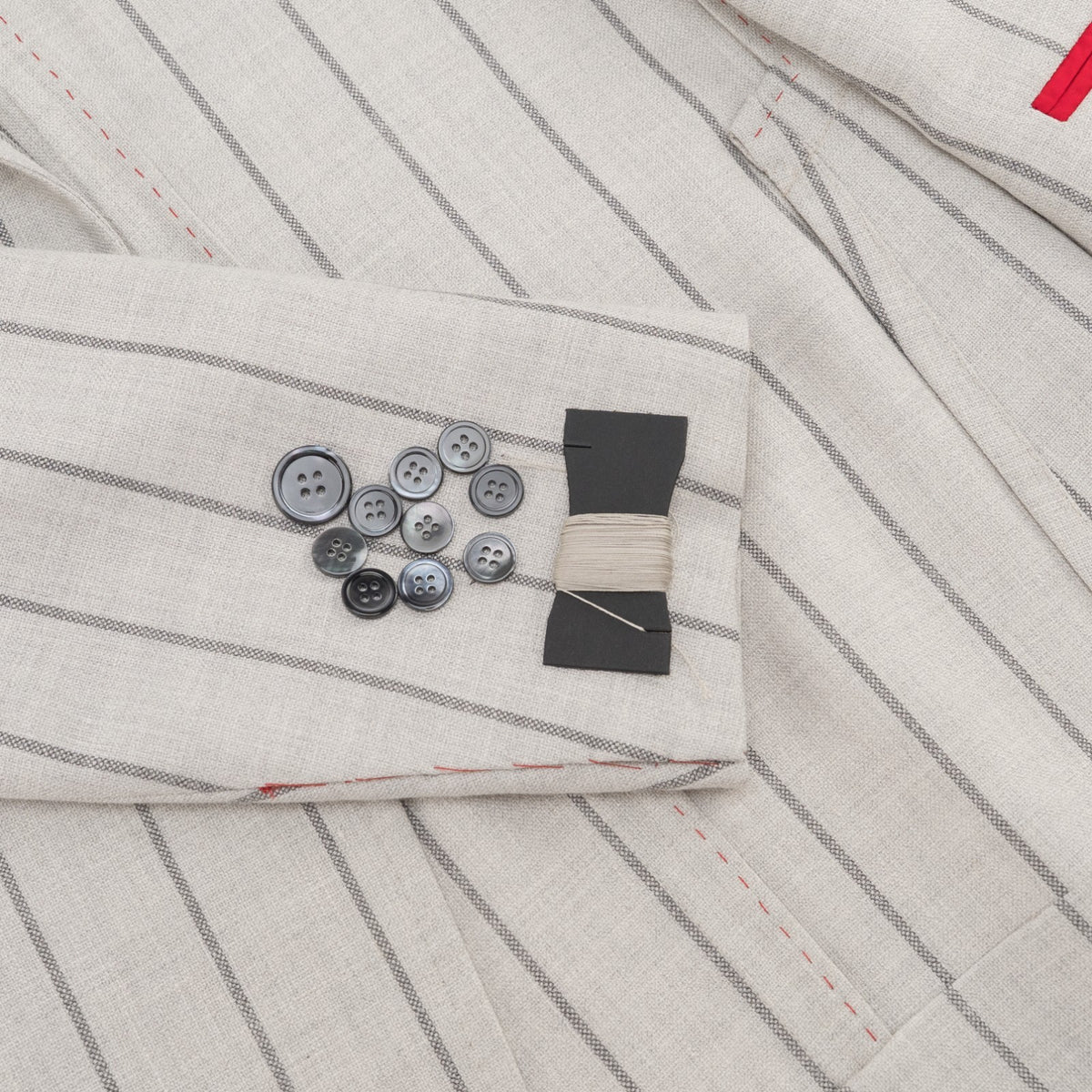 $6850 ISAIA NAPOLI "Capri" Light Beige Suit Wool - Silk - Linen 40 US / 50 EU 8R