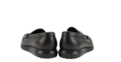 1250$ TESTONI Penny Loafer Shoes Karibu Calf Black 8 UK / 9 US / 42 IT