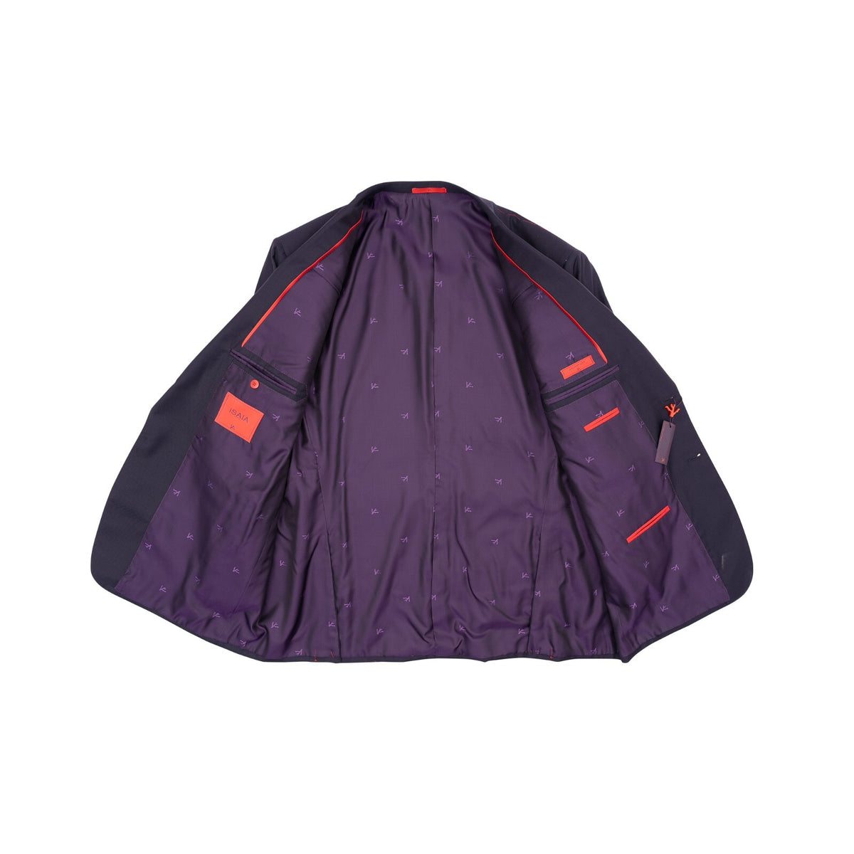 $5200 ISAIA NAPOLI "Aquaspider" Blue Nav Jacket Sport Coat Wool  52 US  62 EU 6R