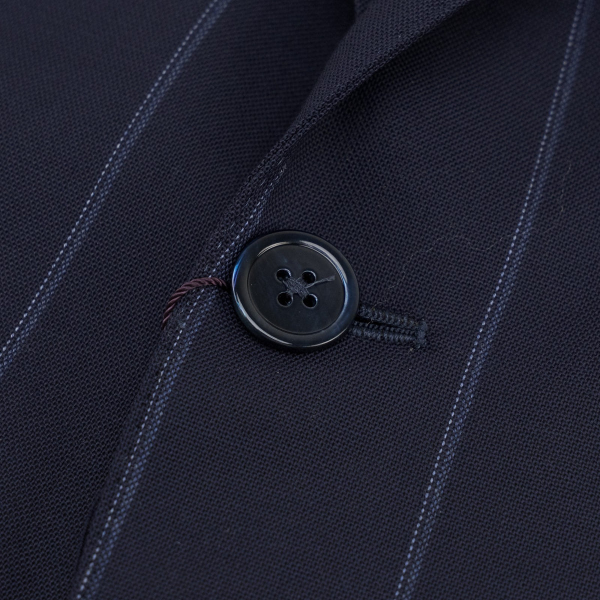 $6700 ISAIA "Gregorio" Dark Blue Suit Fine Wool Striped 42 US / 52 EU 8R