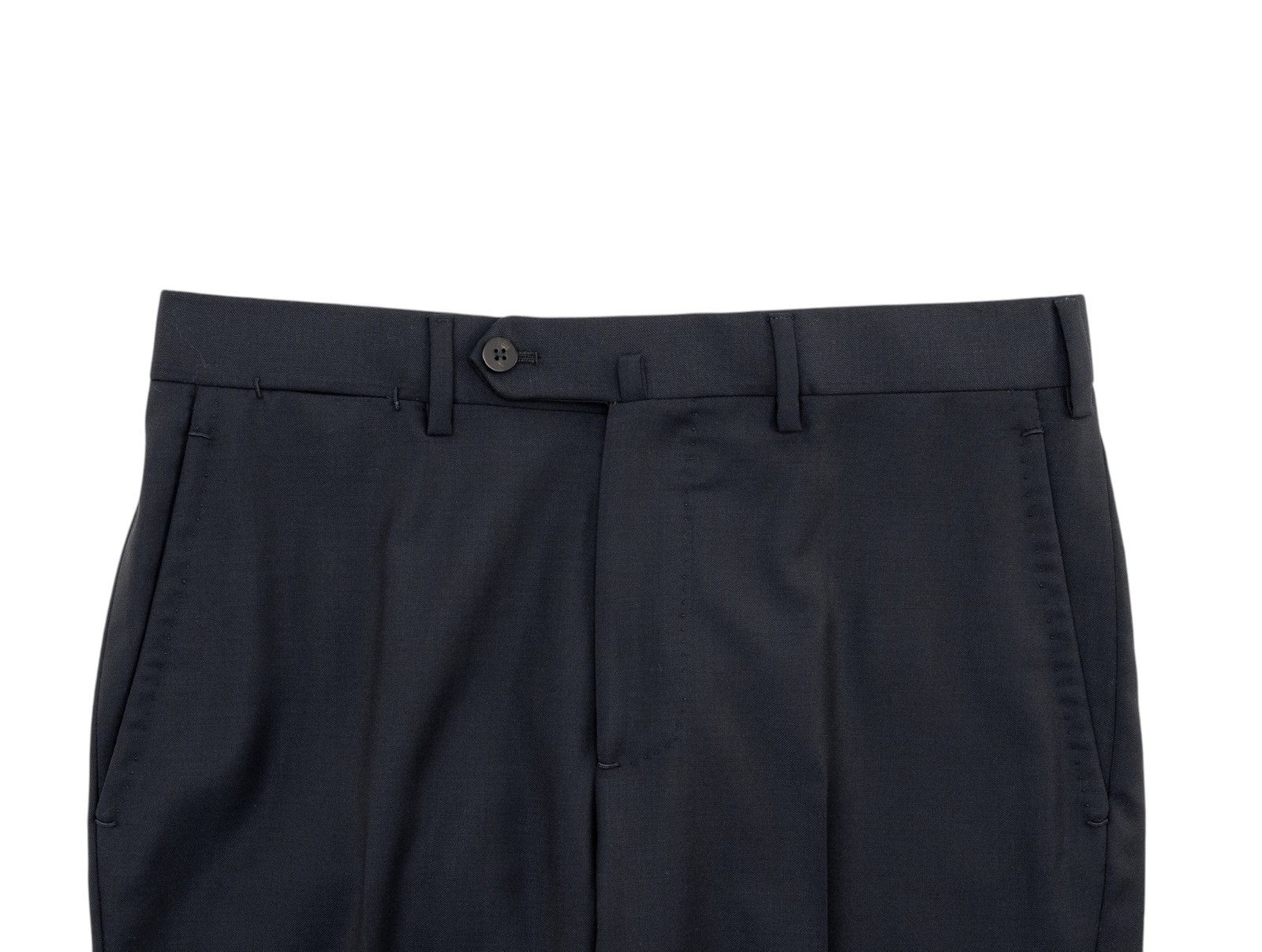 1550$ ISAIA Hand-Sewn Tapered Dress Pant Fine Wool Blue Navy 30 US / 46 EU 7R