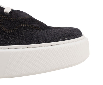 850$ TESTONI "Sassari" Sneaker Shoes Unlined Suede Navy 8 UK  / 9 US / 42 IT