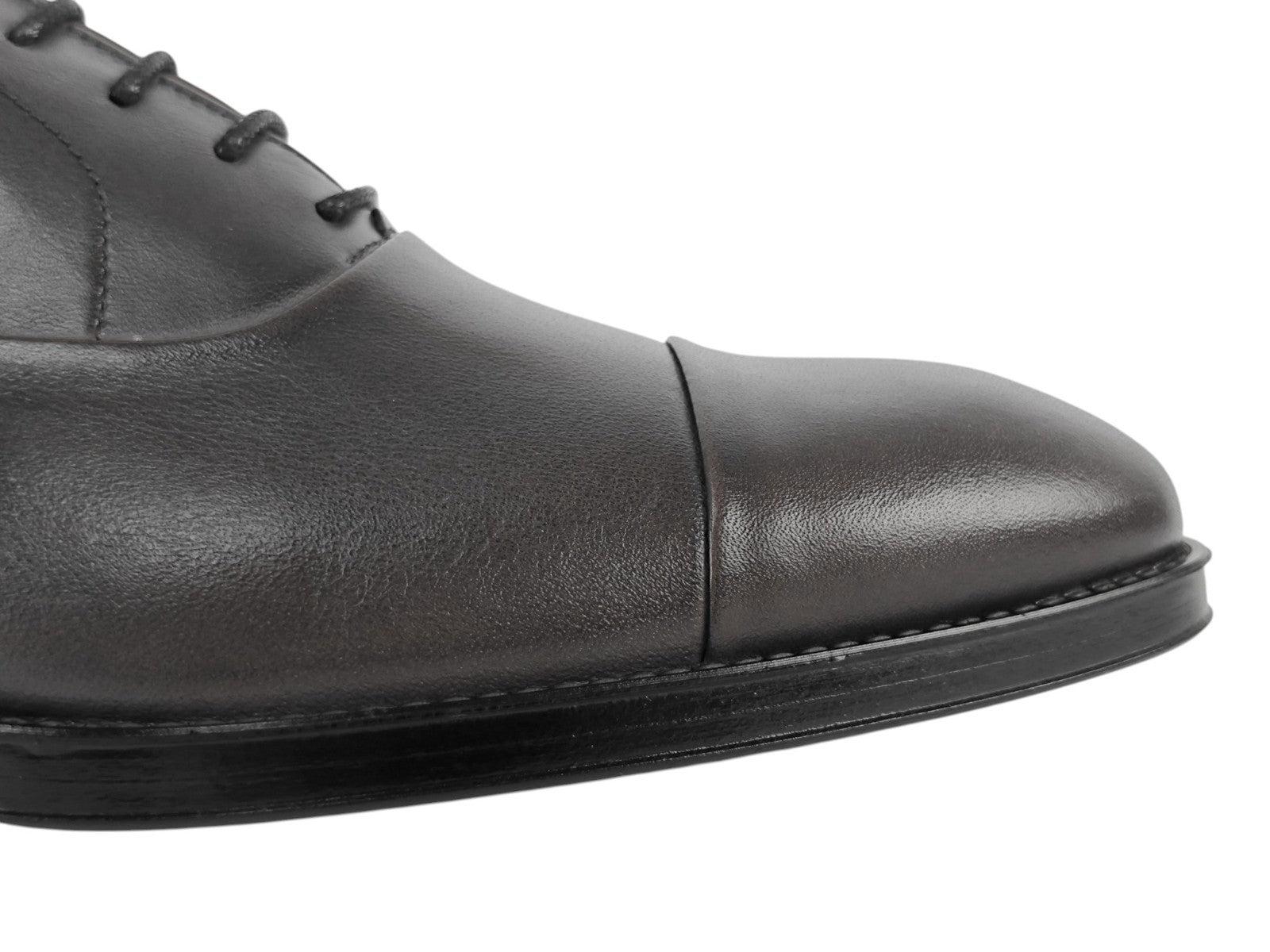 1100$ TESTONI "Salerno" Oxford Shoes Vintage Calf Taupe 8.5 UK 9.5 US 42.5 IT