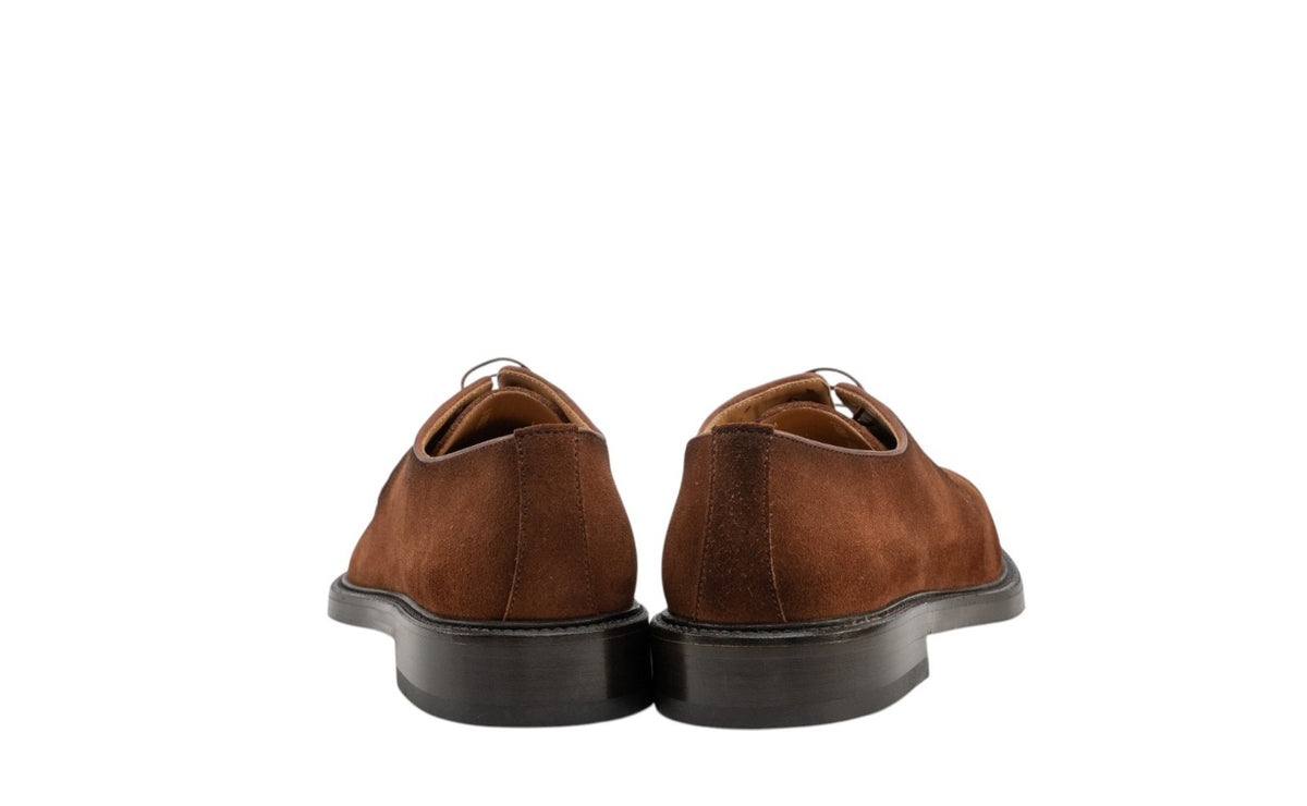 1300$ TESTONI Derby Shoes Antique Sport Suede Calf Caramel 8 UK / 9 US / 42 IT